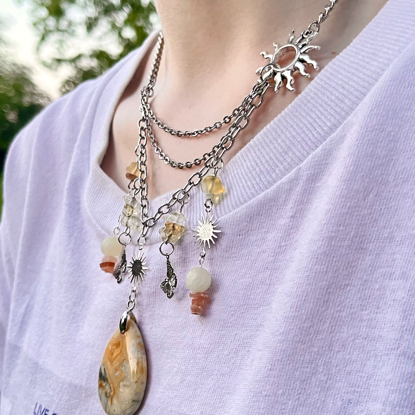 shining rays necklace