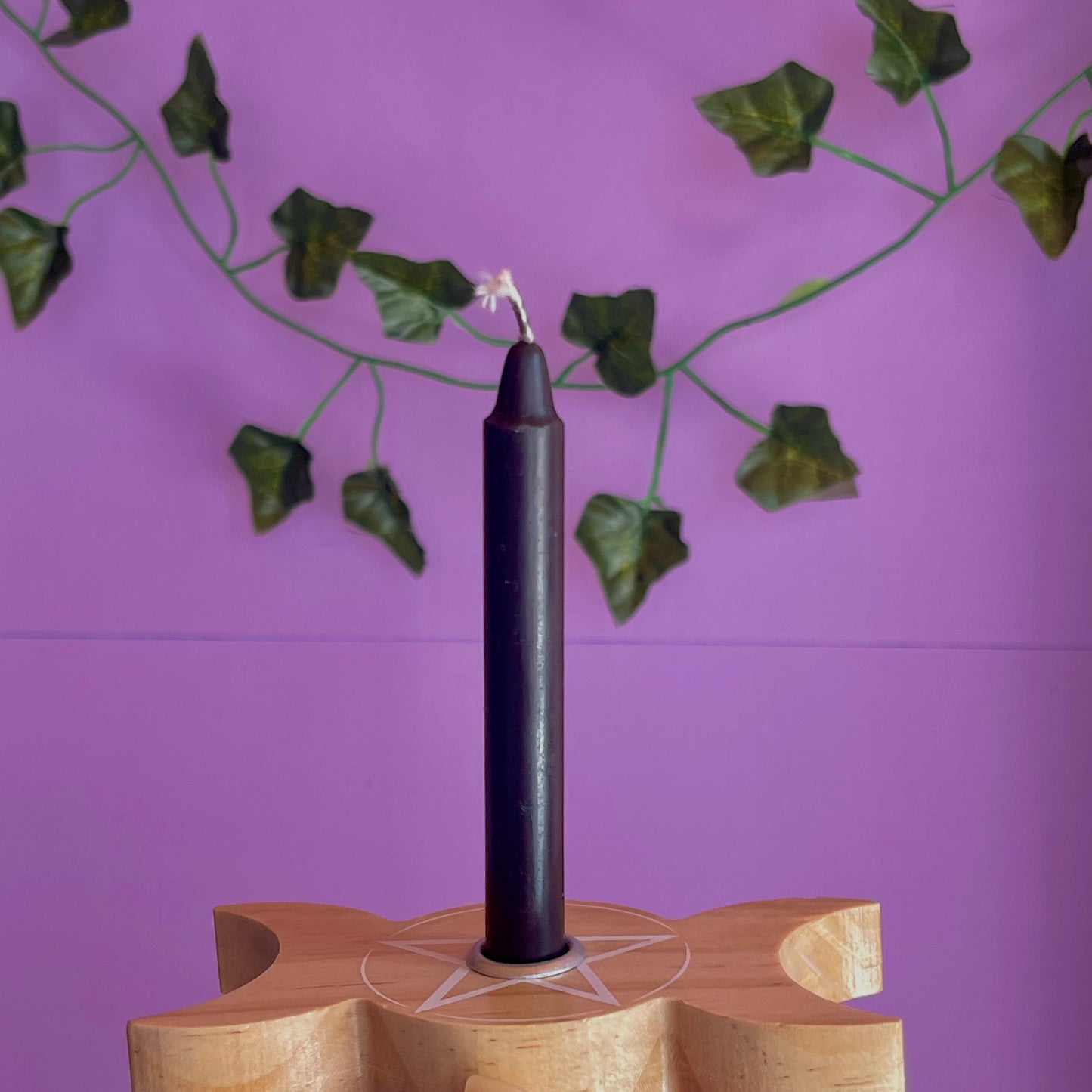 tripe moon spell candle holder