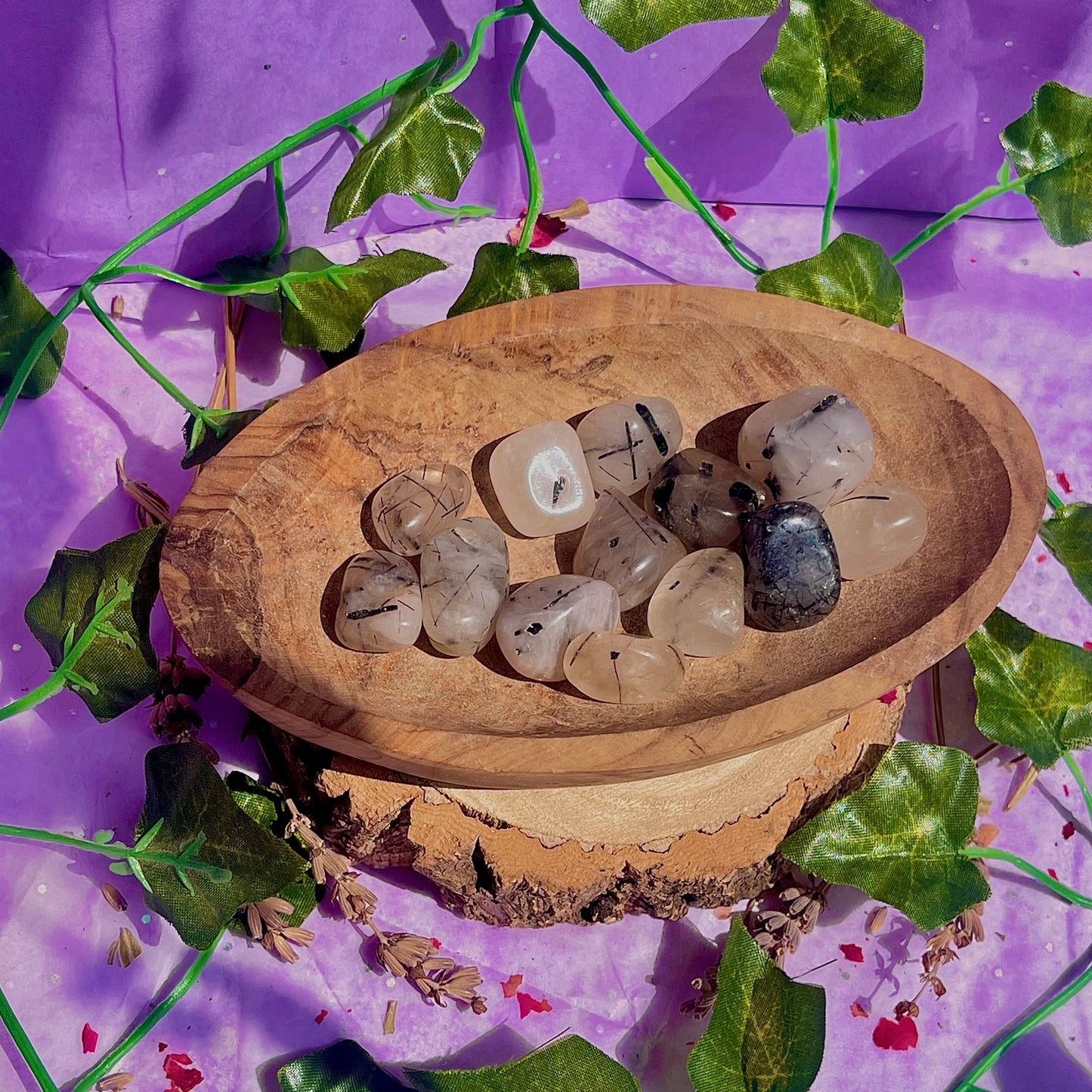 tourmaline in quartz tumbles