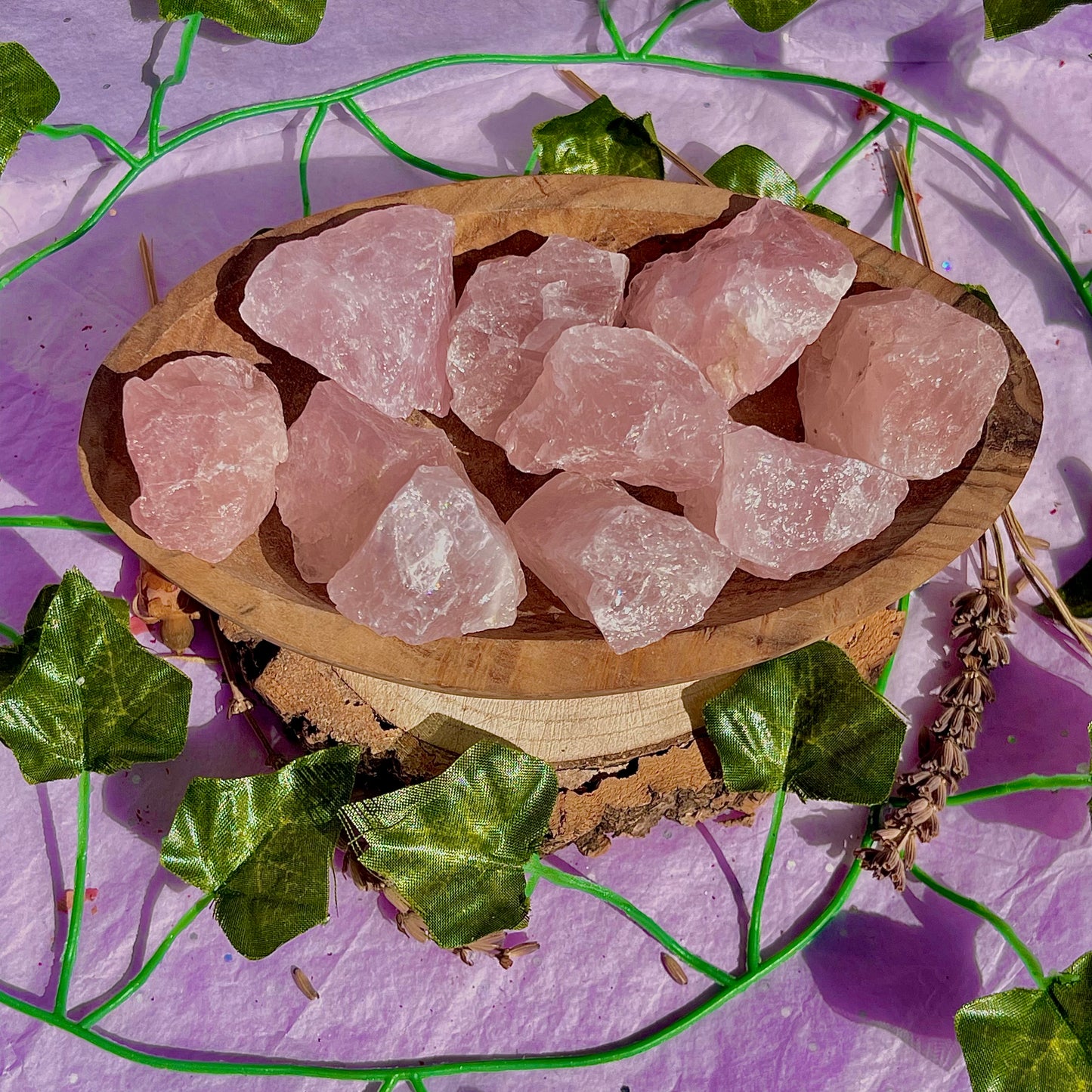 raw/rough rose quartz