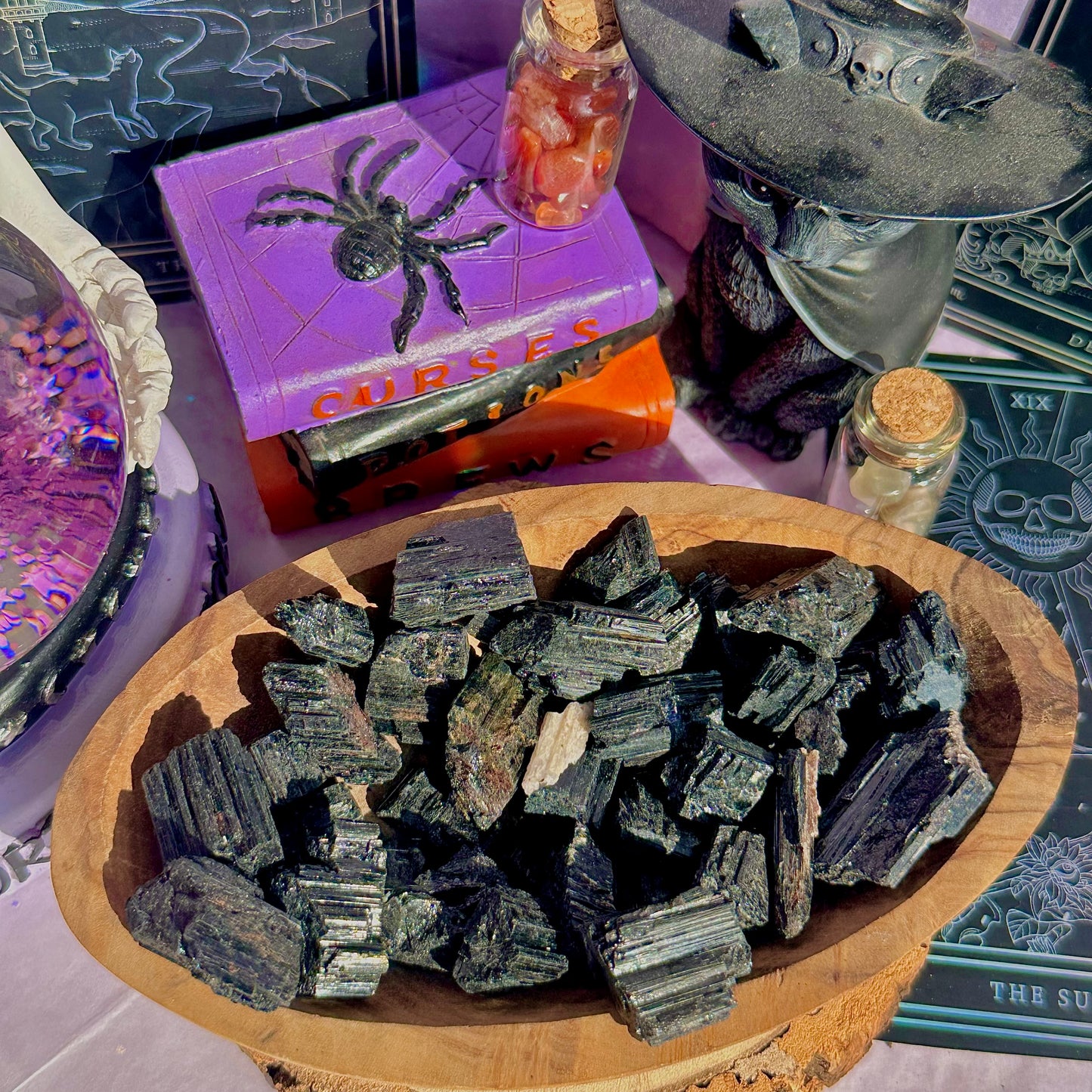 raw/rough black tourmaline mini