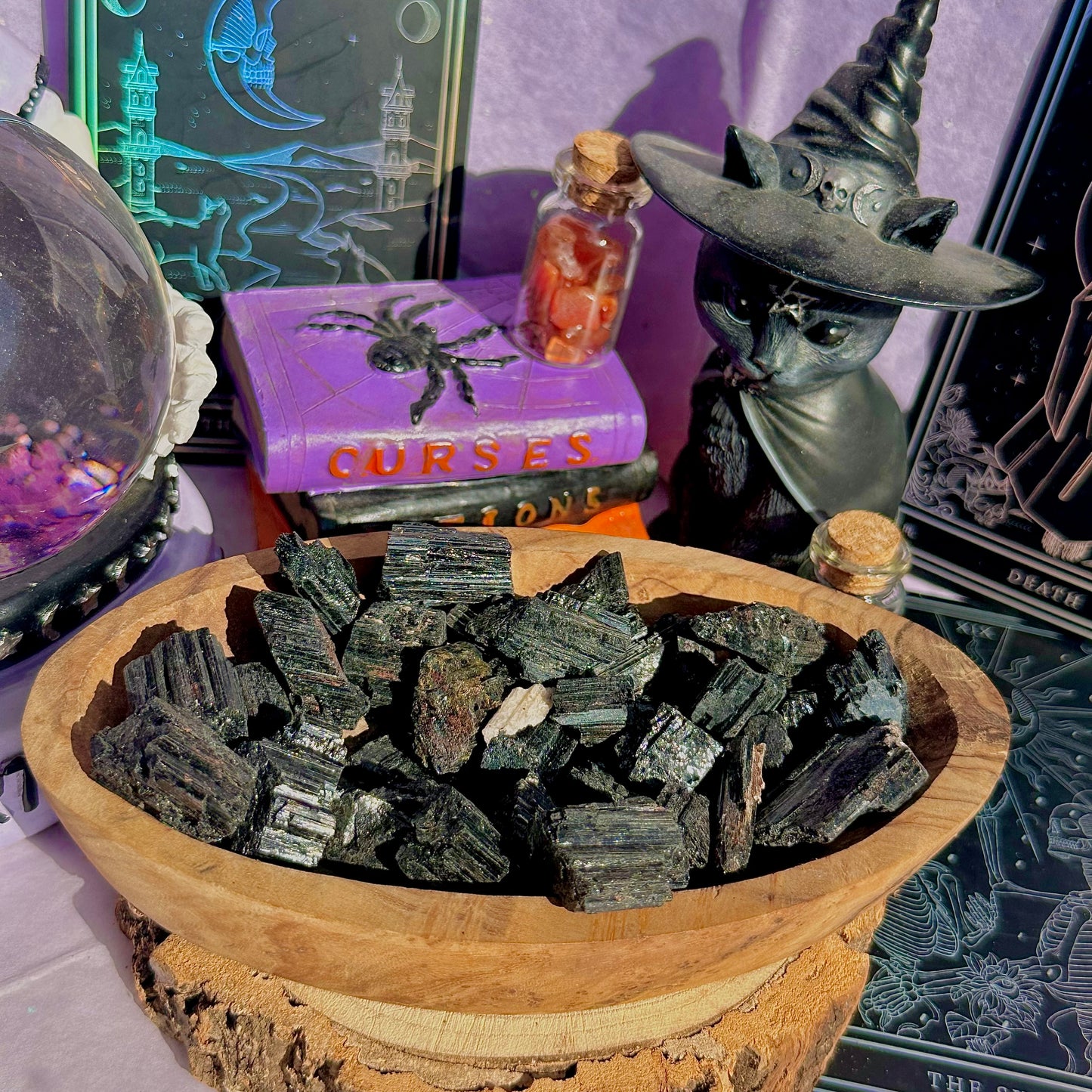raw/rough black tourmaline mini