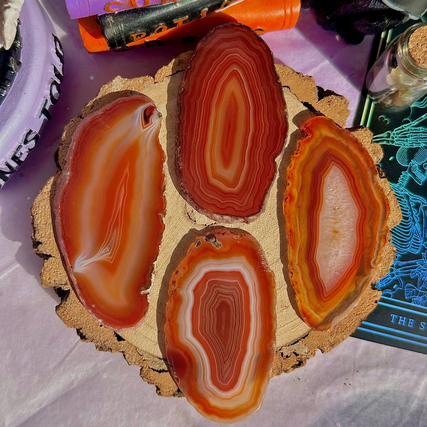 red agate slice ~ intuitively chosen