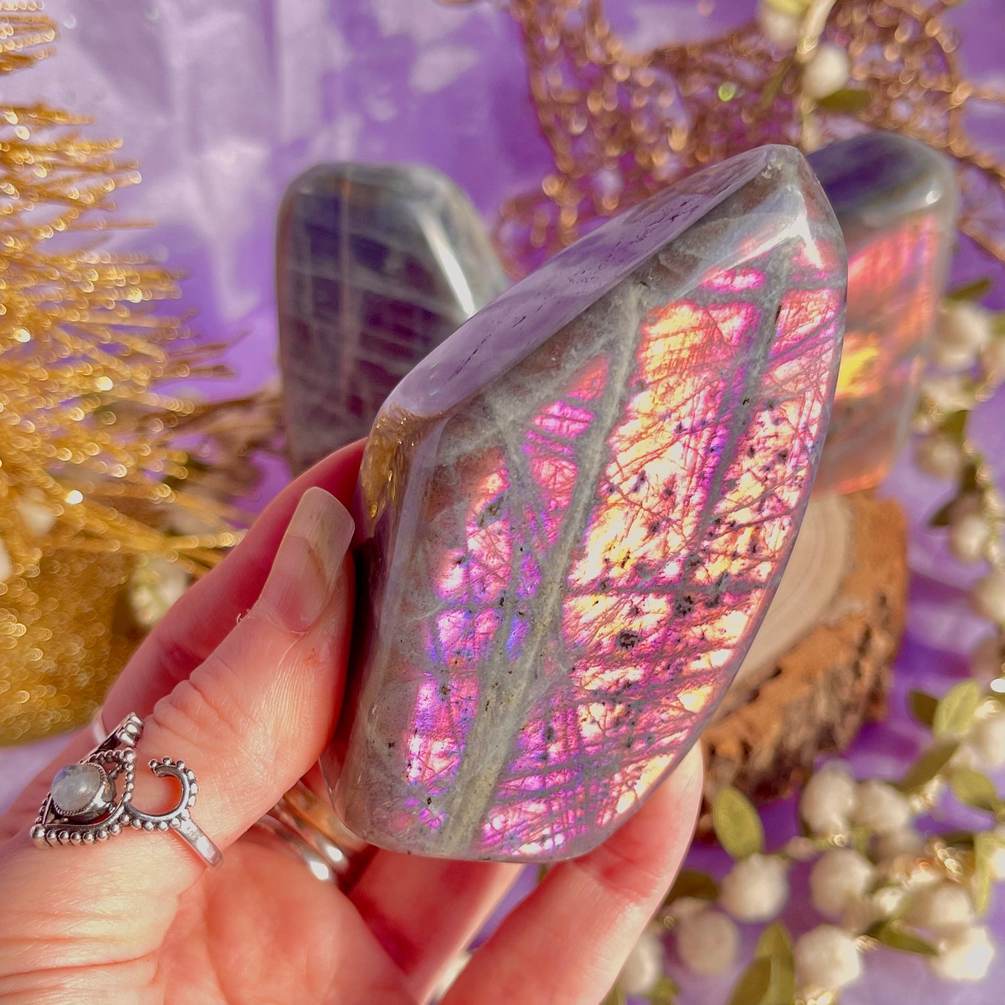 labradorite freeform sunset flash ~ intuitively chosen