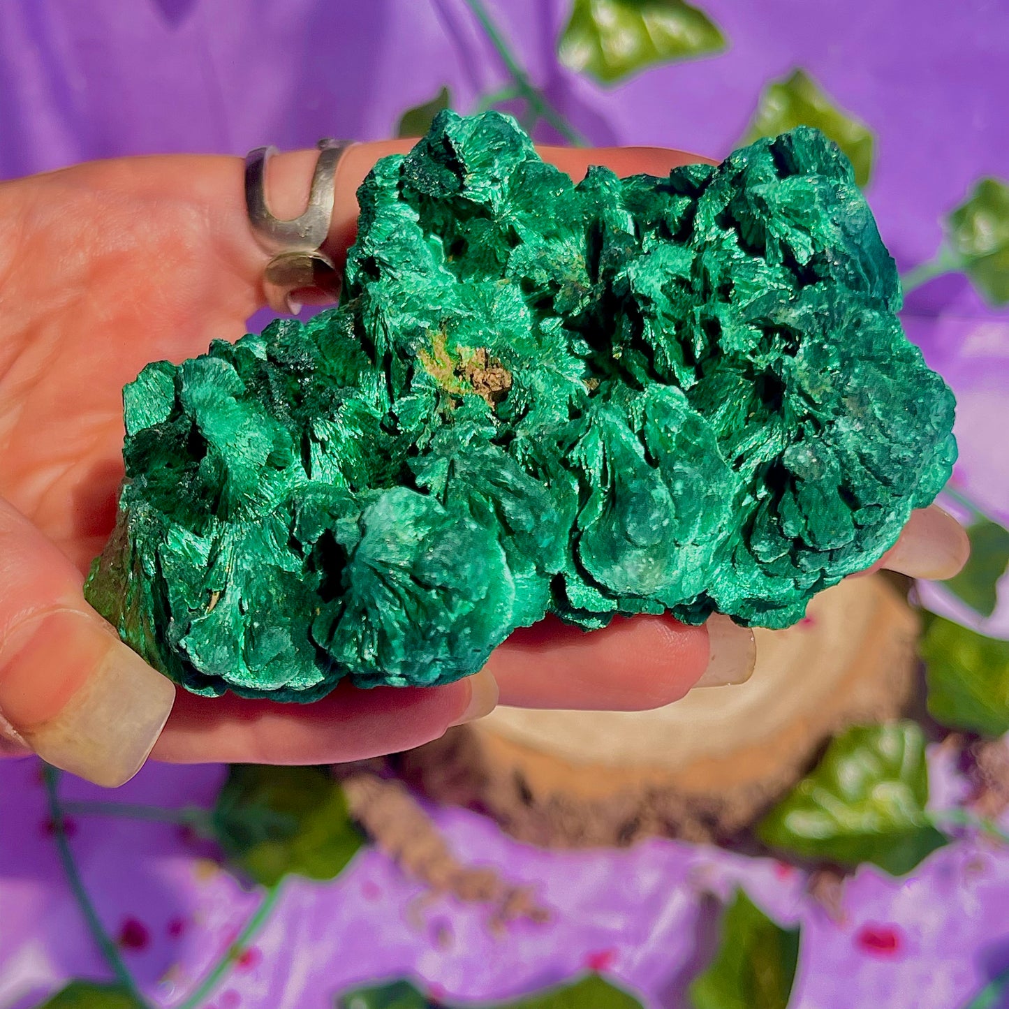 fibrous malachite specimen A (3-4inch)
