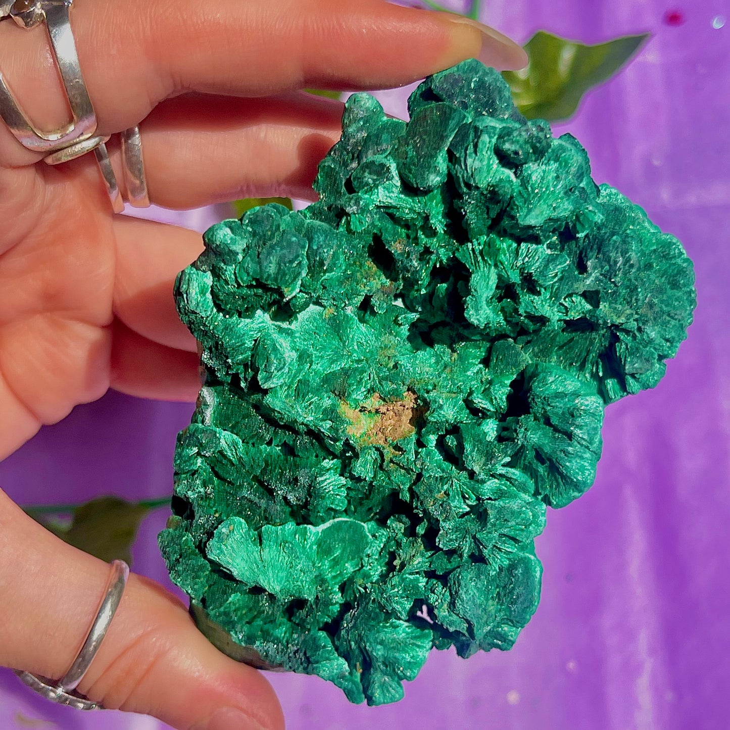 fibrous malachite specimen A (3-4inch)