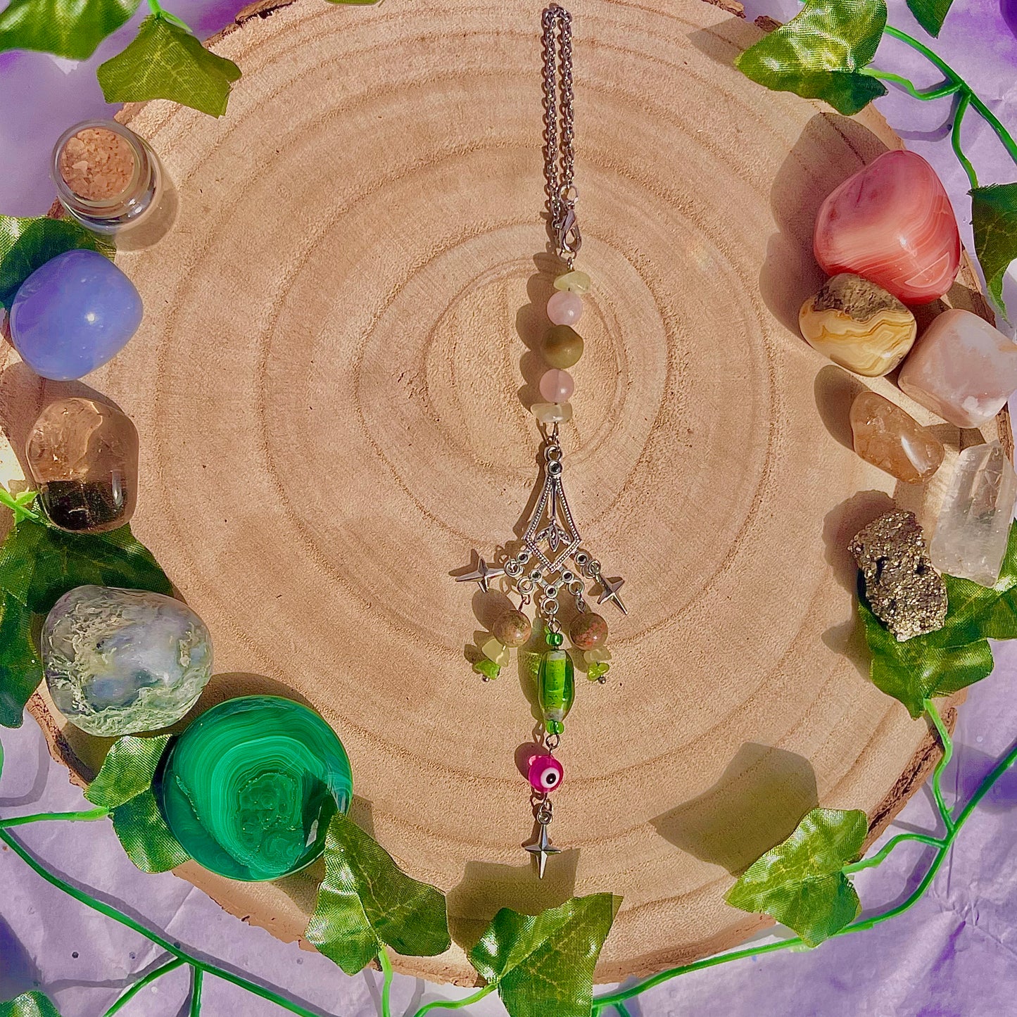 tulip field car charm