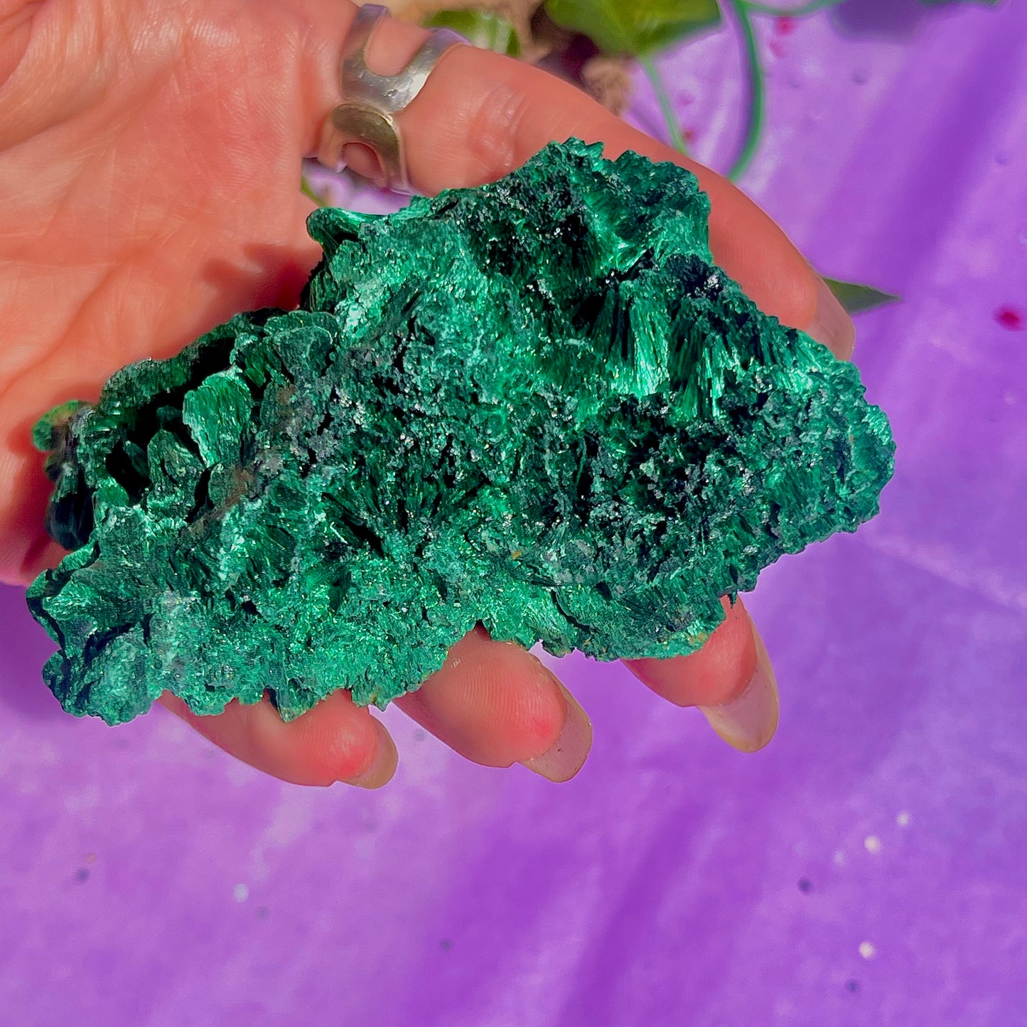 fibrous malachite specimen B (3-4inch)