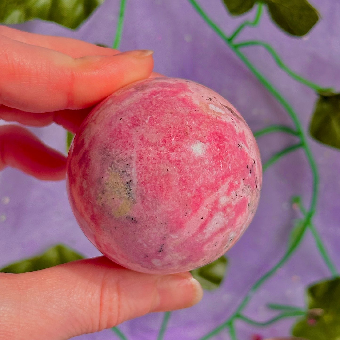 peruvian rhodonite sphere