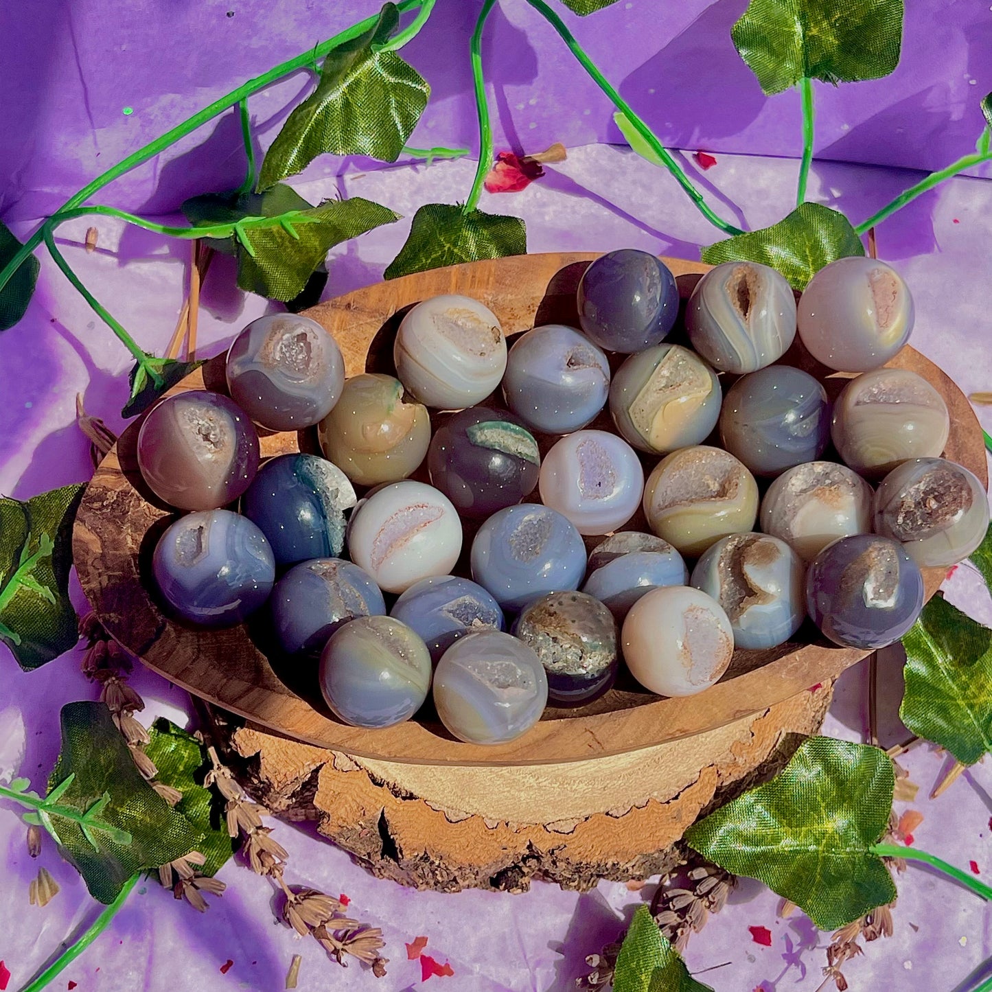 druzy agate mini spheres