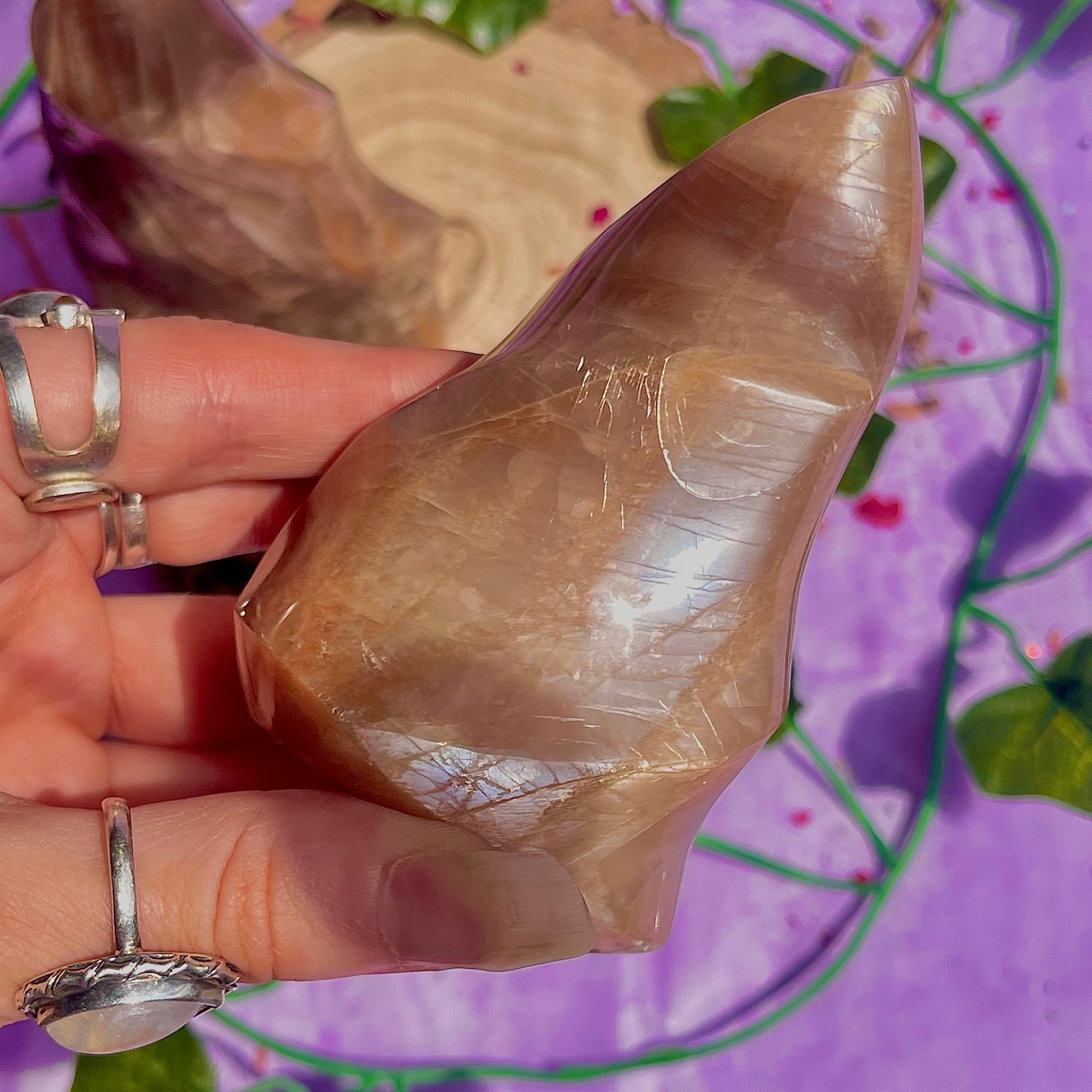 moonstone flame carving ~ intuitively chosen