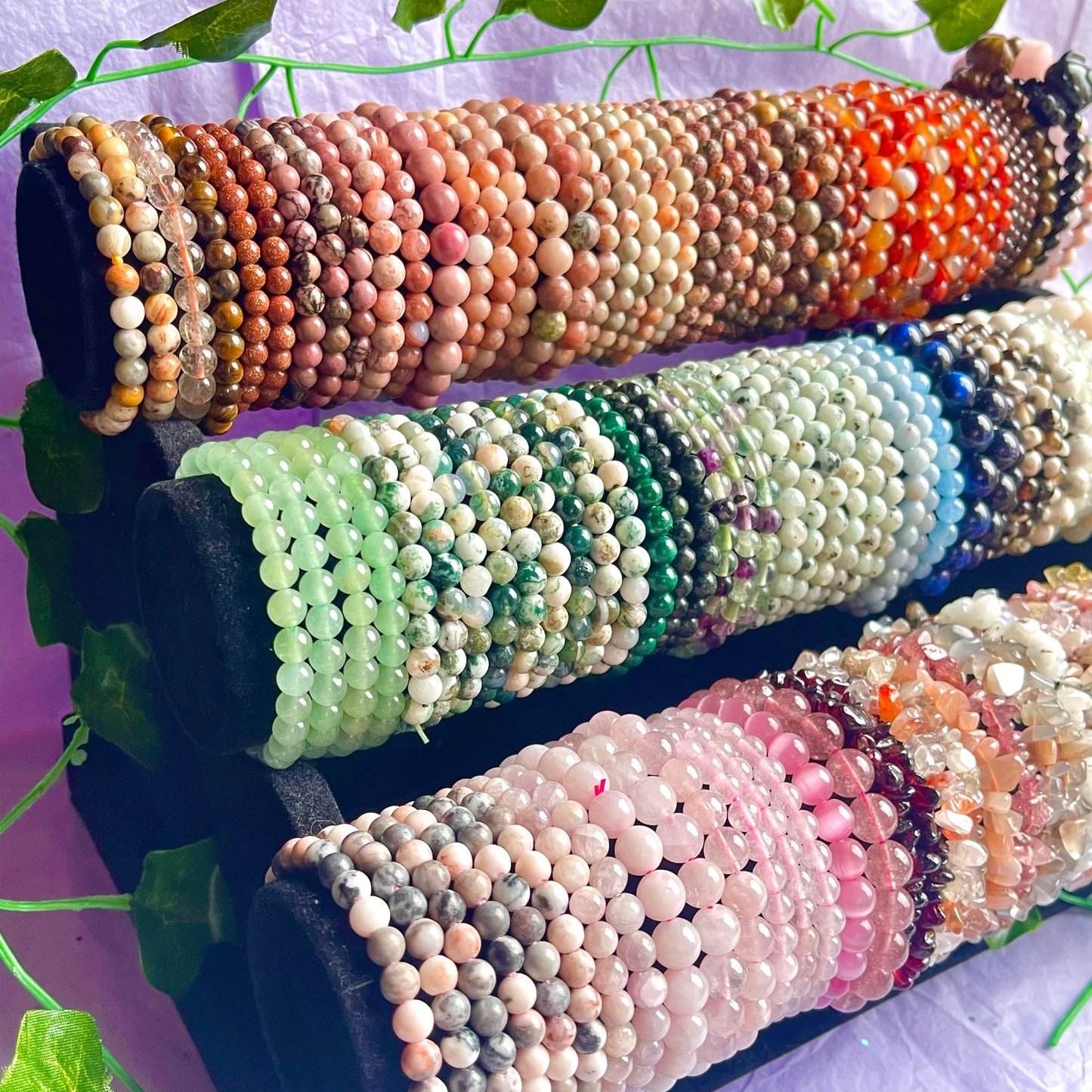 crystal bracelets (beaded & chip)