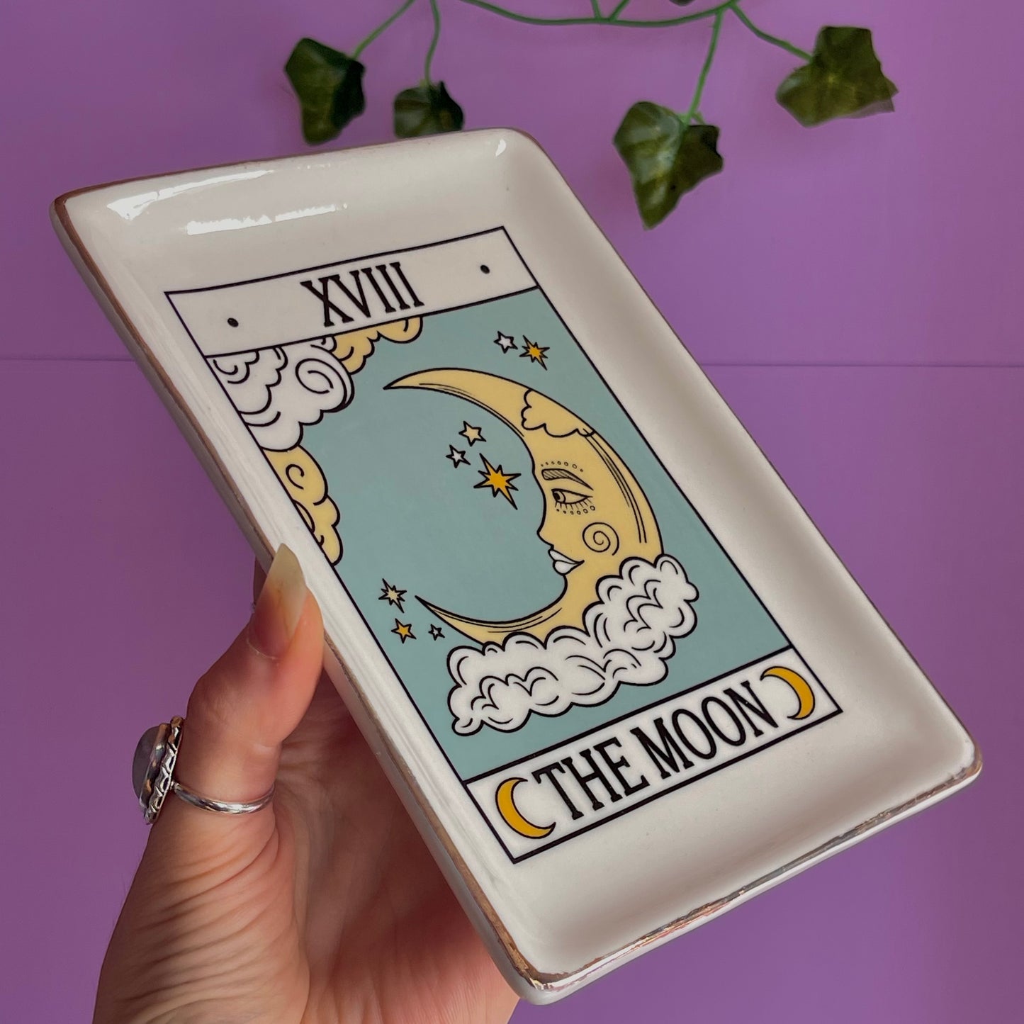 the moon tarot trinket dish