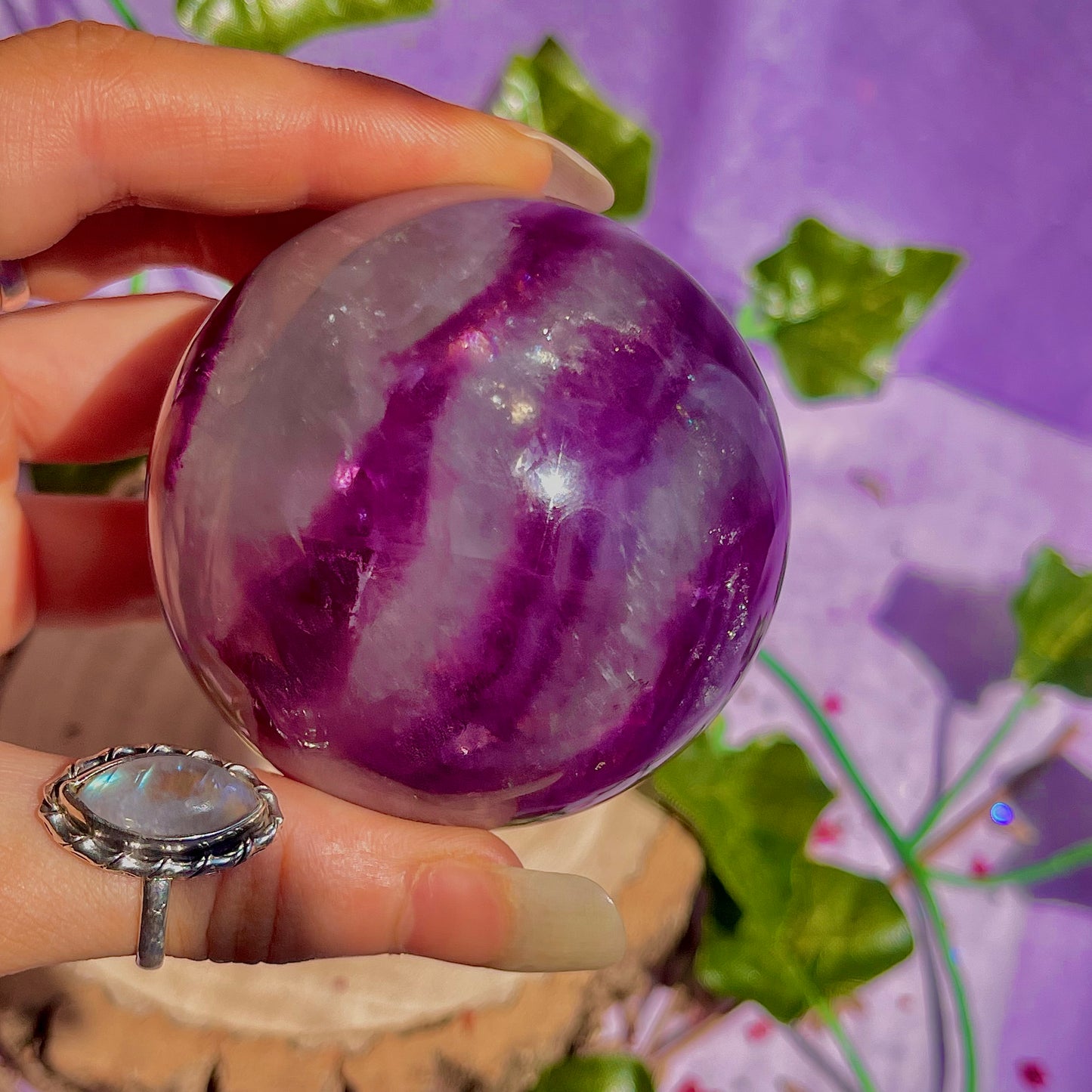 rainbow fluorite sphere A