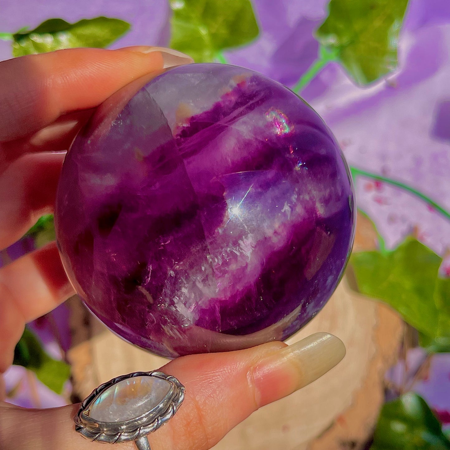 rainbow fluorite sphere B