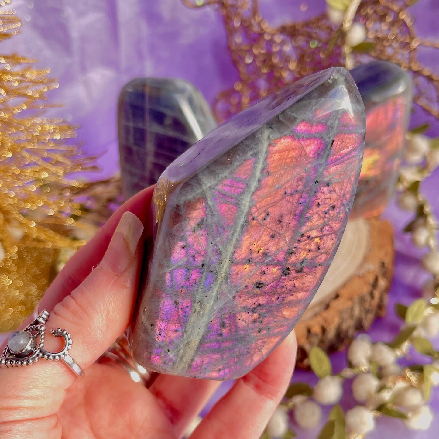 labradorite freeform sunset flash ~ intuitively chosen