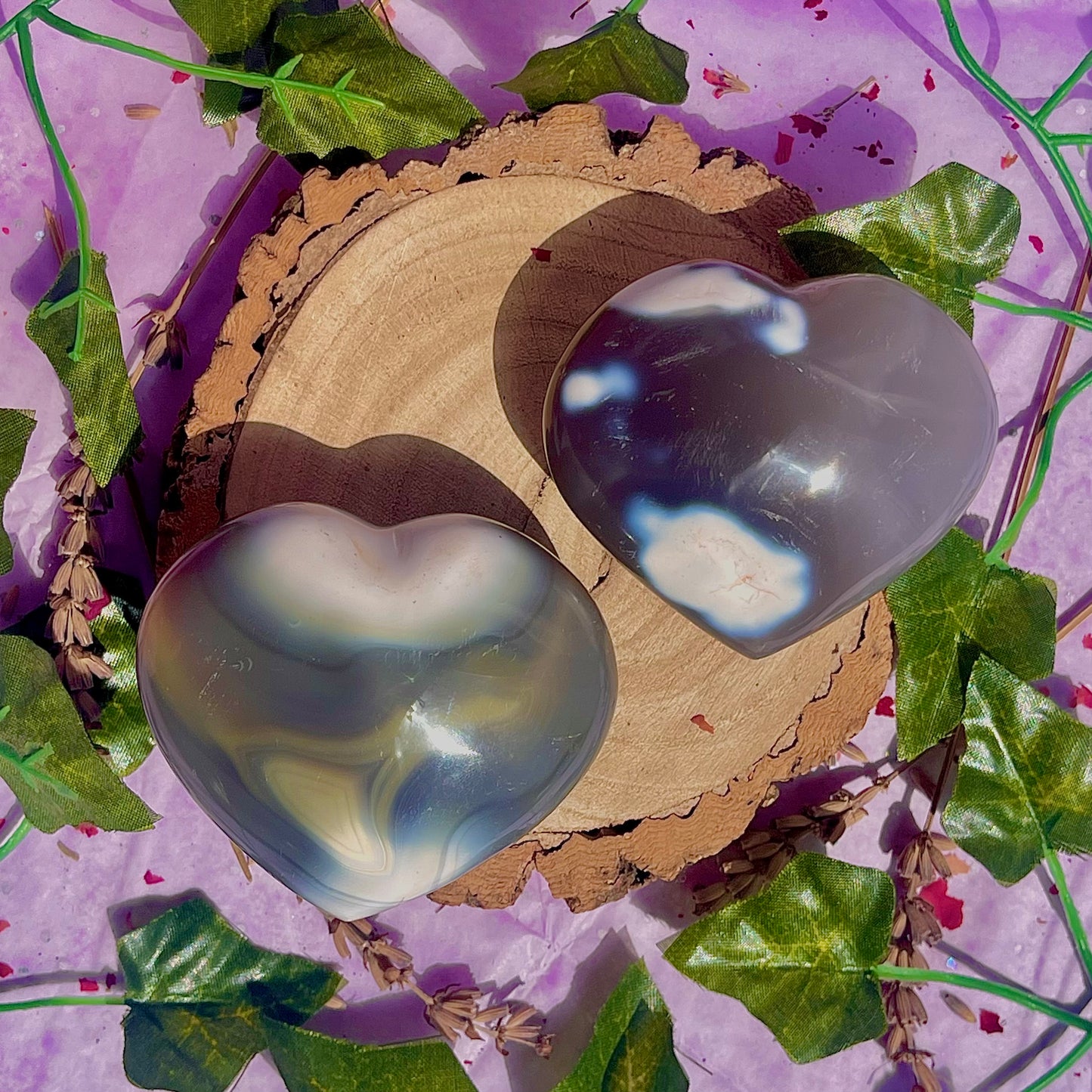 orca agate heart carvings ~ choose your own