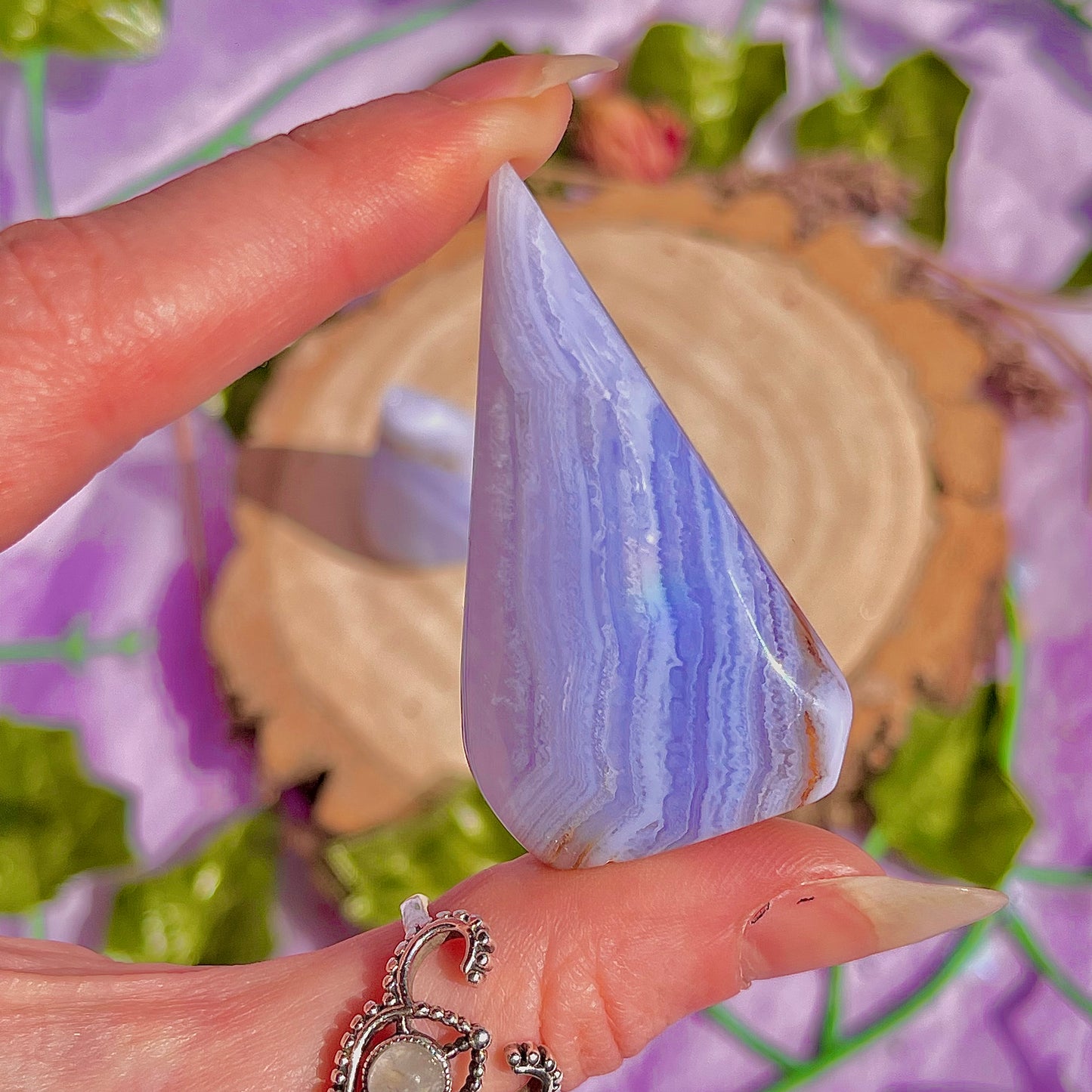 blue lace agate water drop ~ intuitively chosen