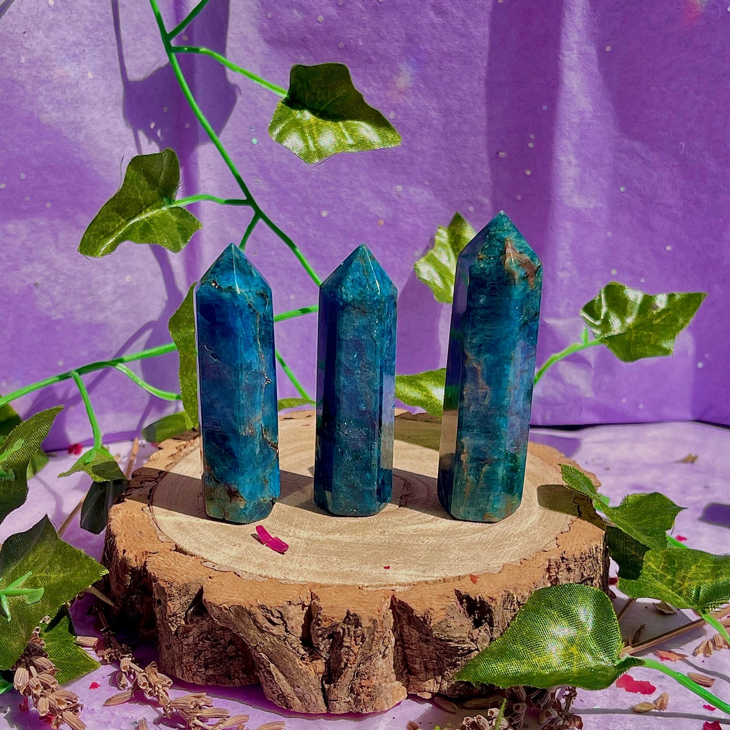 blue apatite towers ~ intuitively chosen