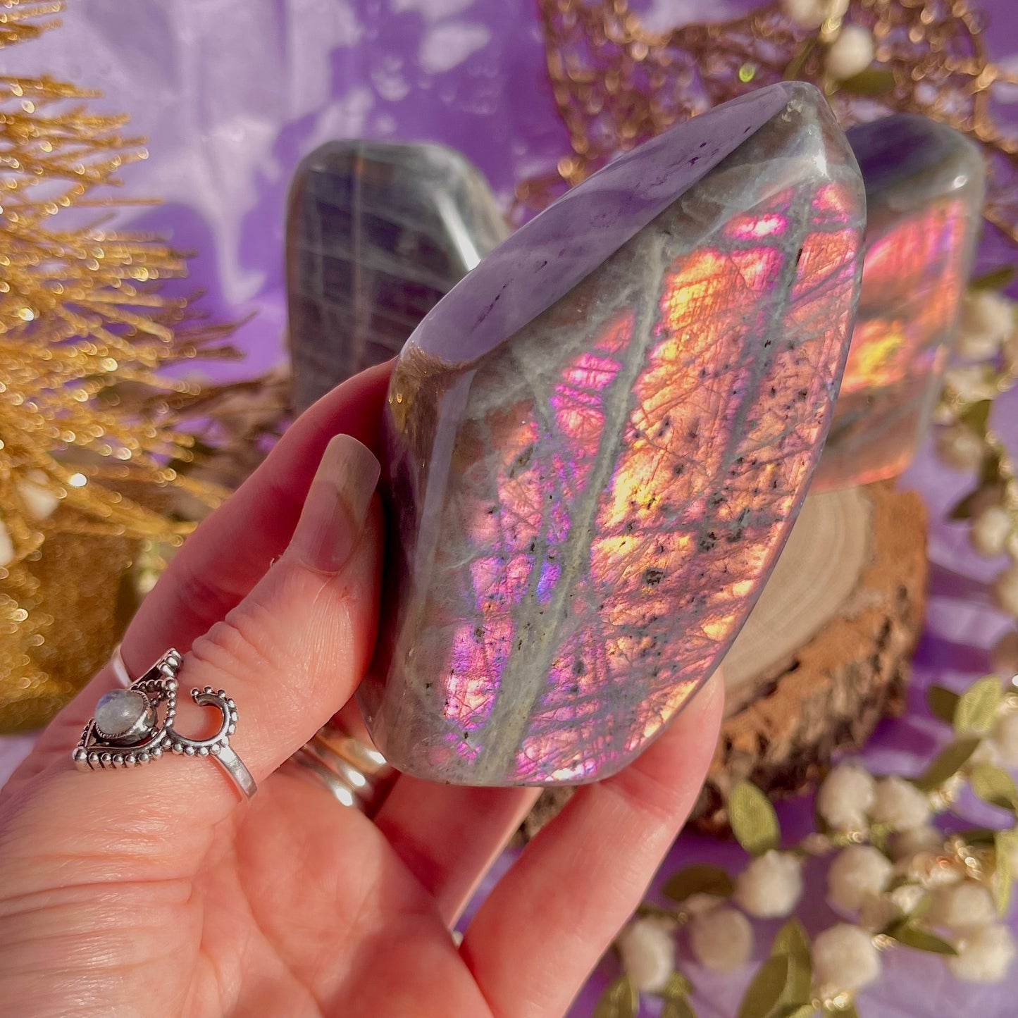 labradorite freeform sunset flash ~ intuitively chosen