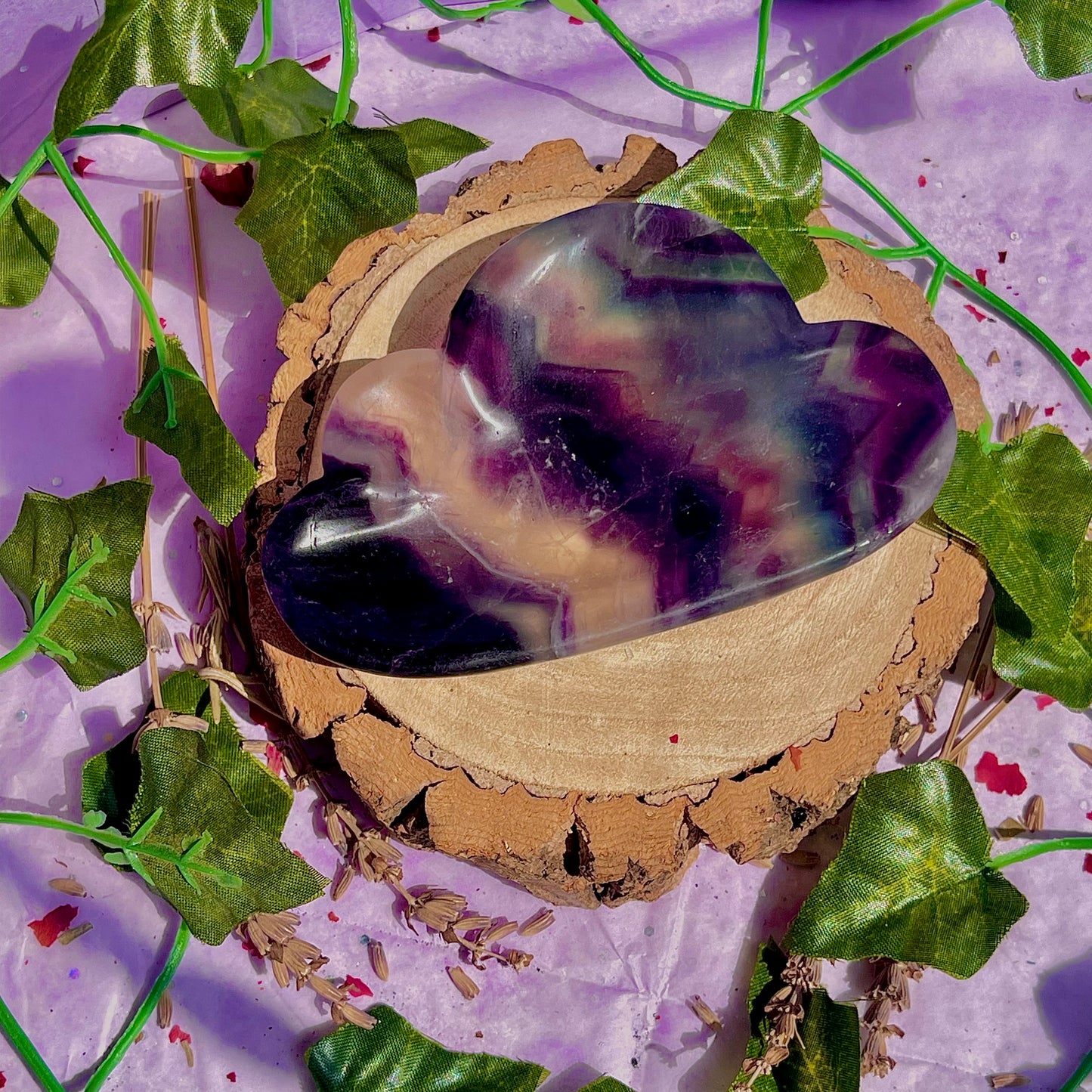rainbow fluorite cloud bowl A
