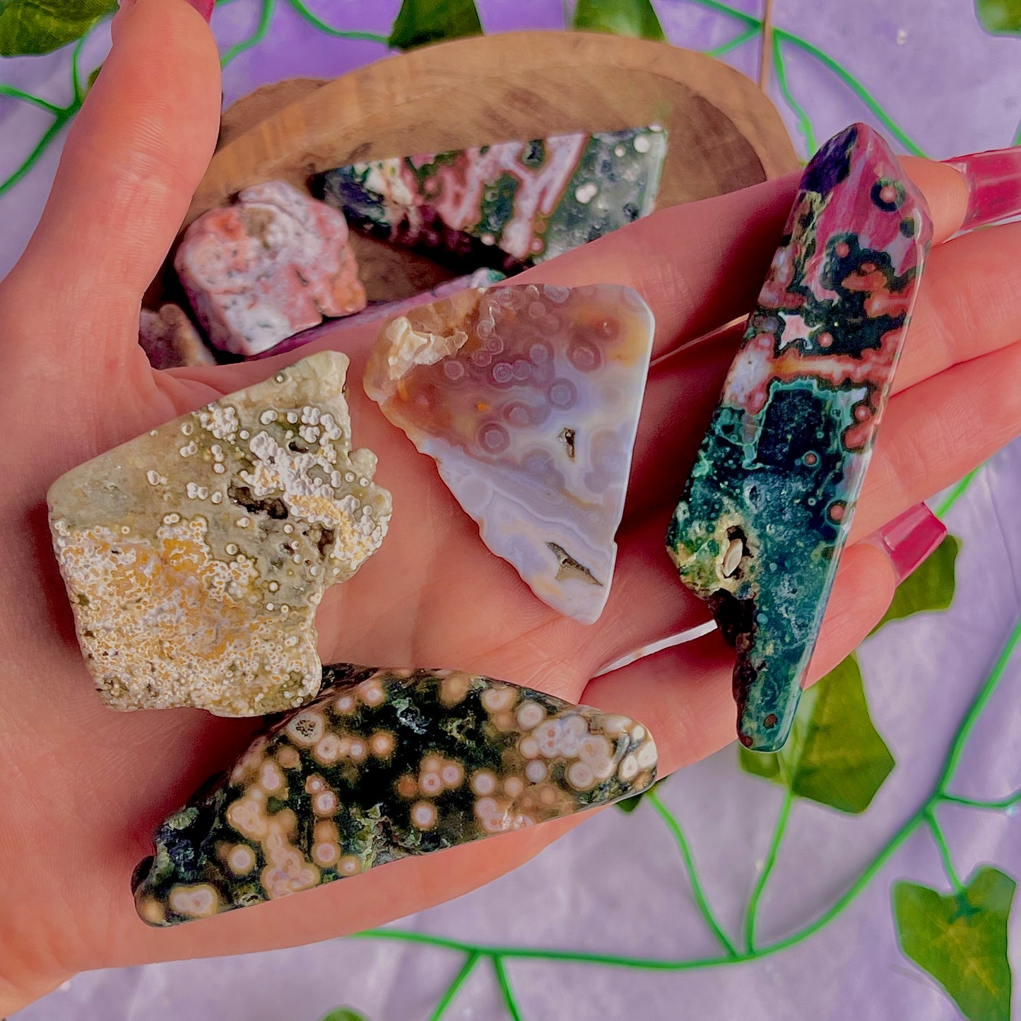 8th vein jasper freeform pieces ~ large