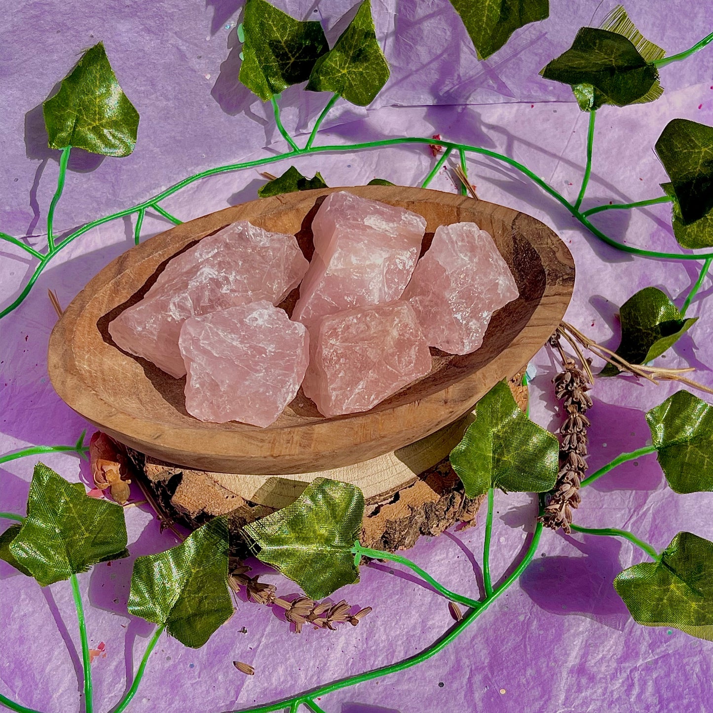 raw/rough rose quartz