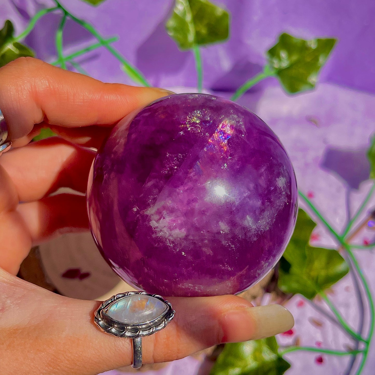 rainbow fluorite sphere A