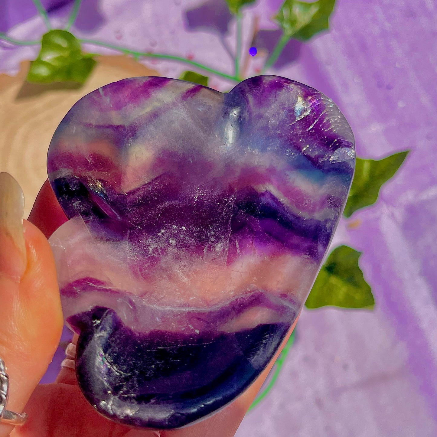 rainbow fluorite cloud bowl A