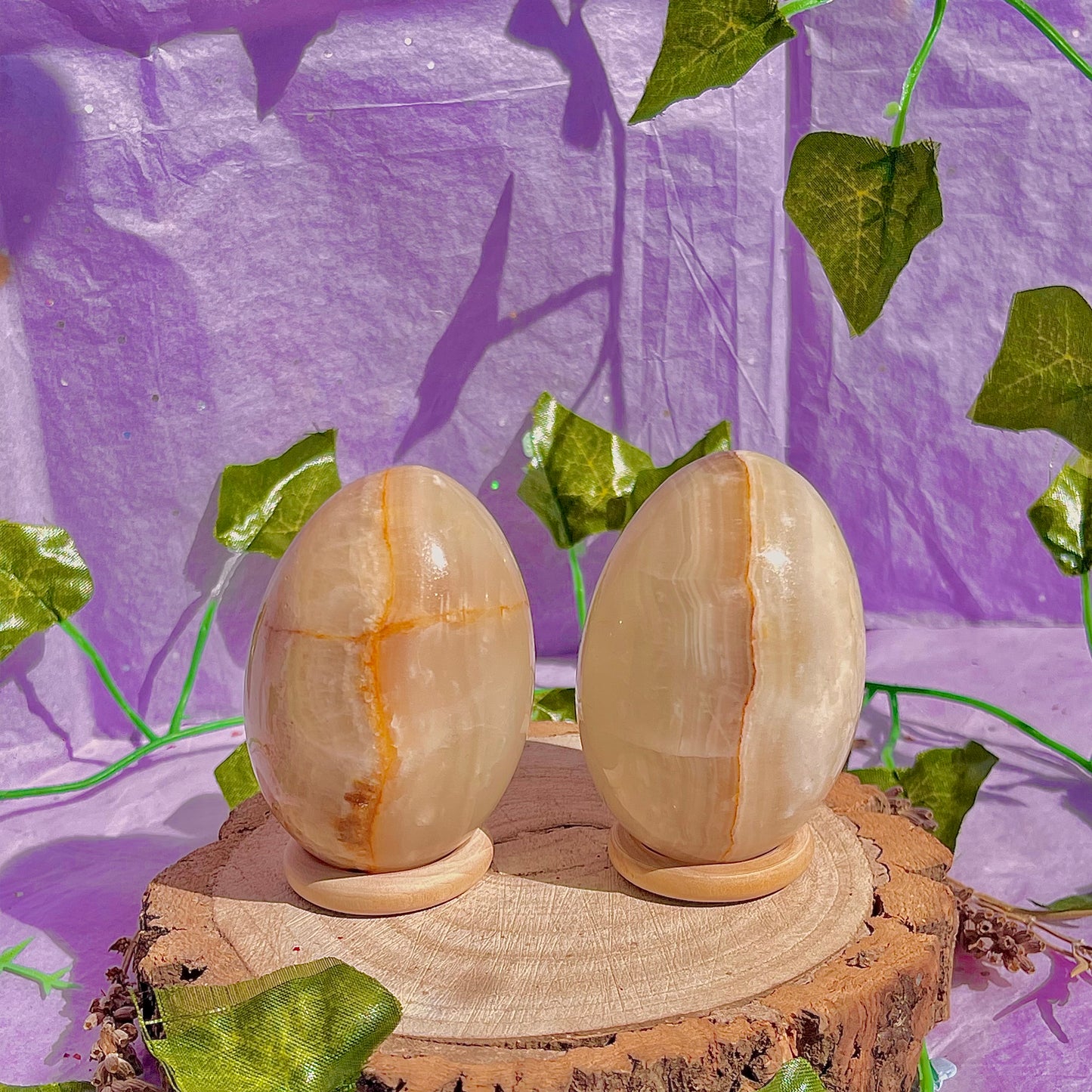 banded calcite egg carvings ~ choose your own