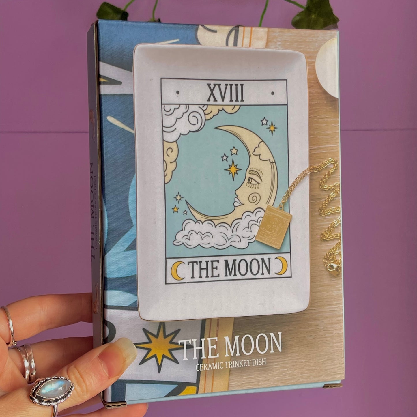 the moon tarot trinket dish