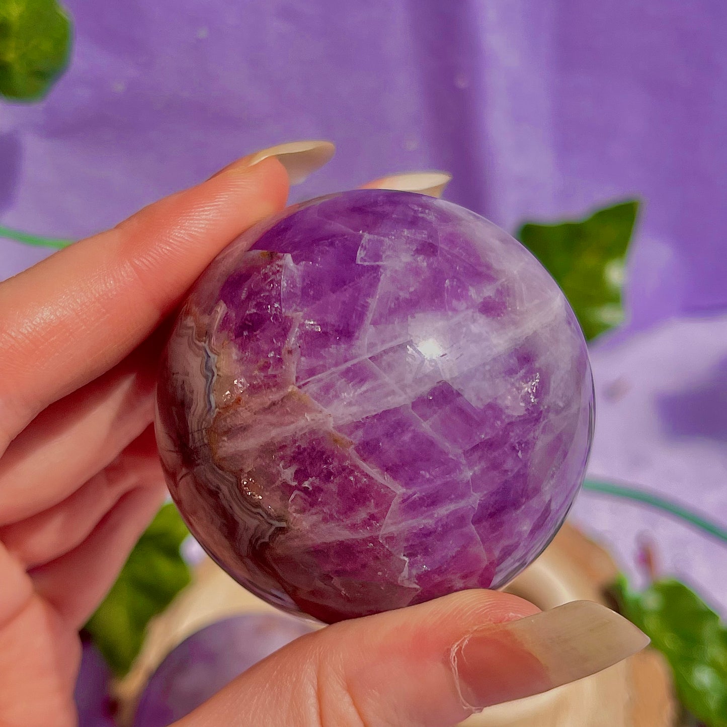 crazy lace agate & amethyst spheres ~ intuitively chosen