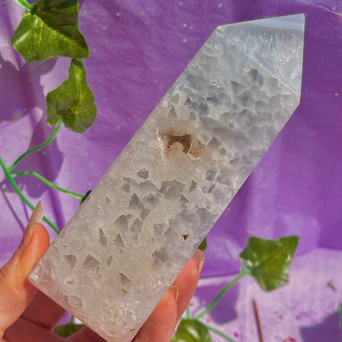 druzy agate tower
