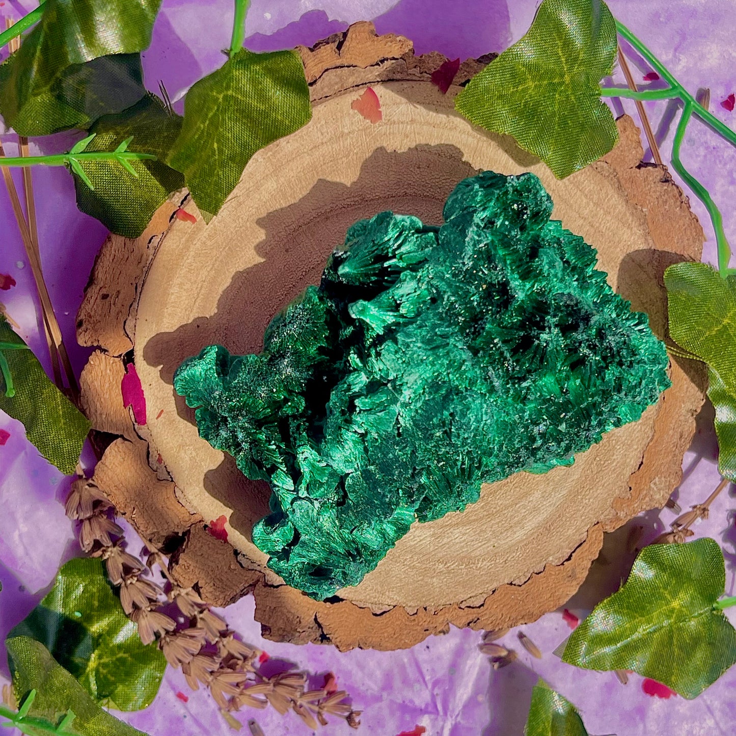fibrous malachite specimen B (3-4inch)