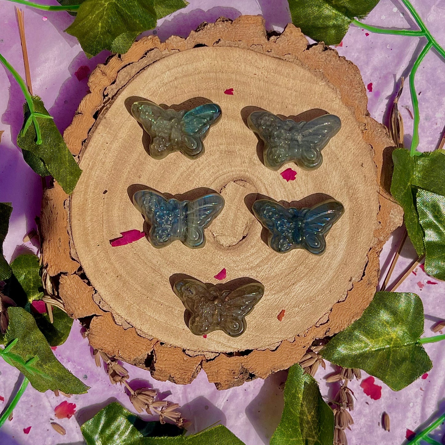 labradorite butterfly carvings ~ intuitively chosen