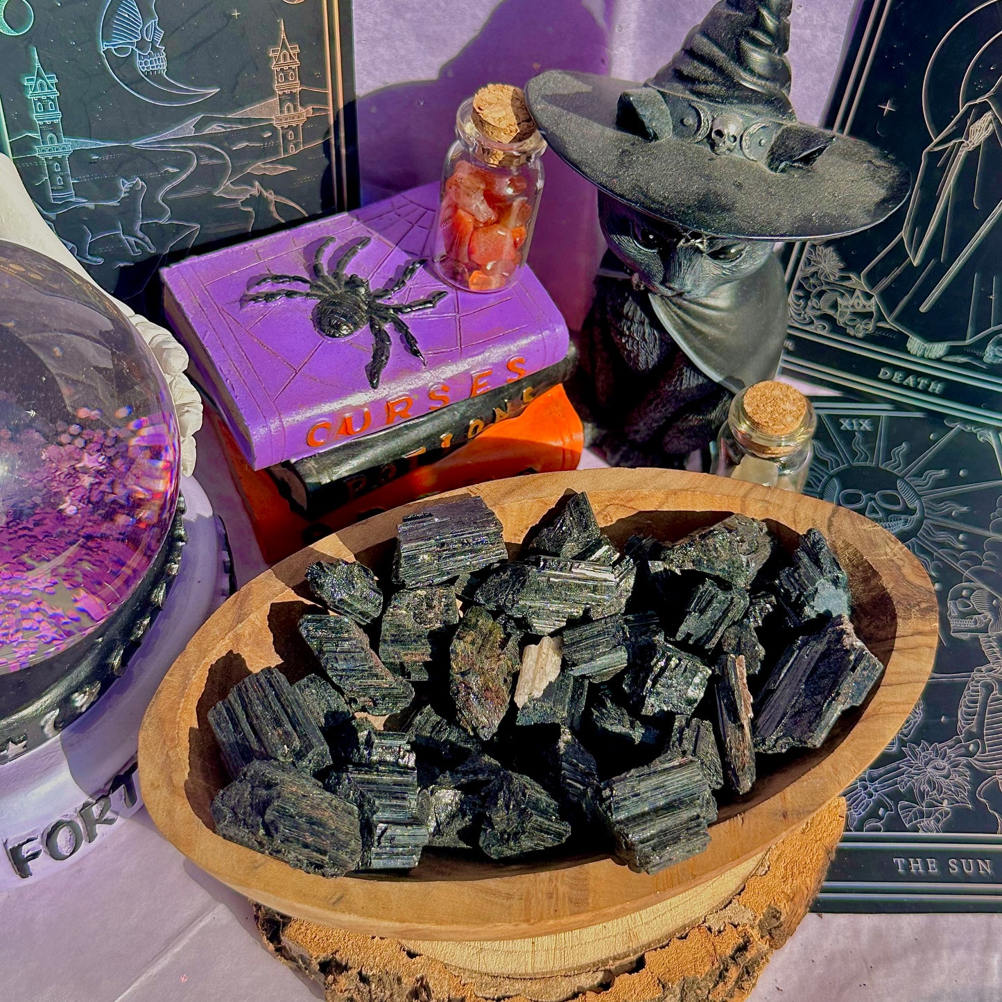 raw/rough black tourmaline mini