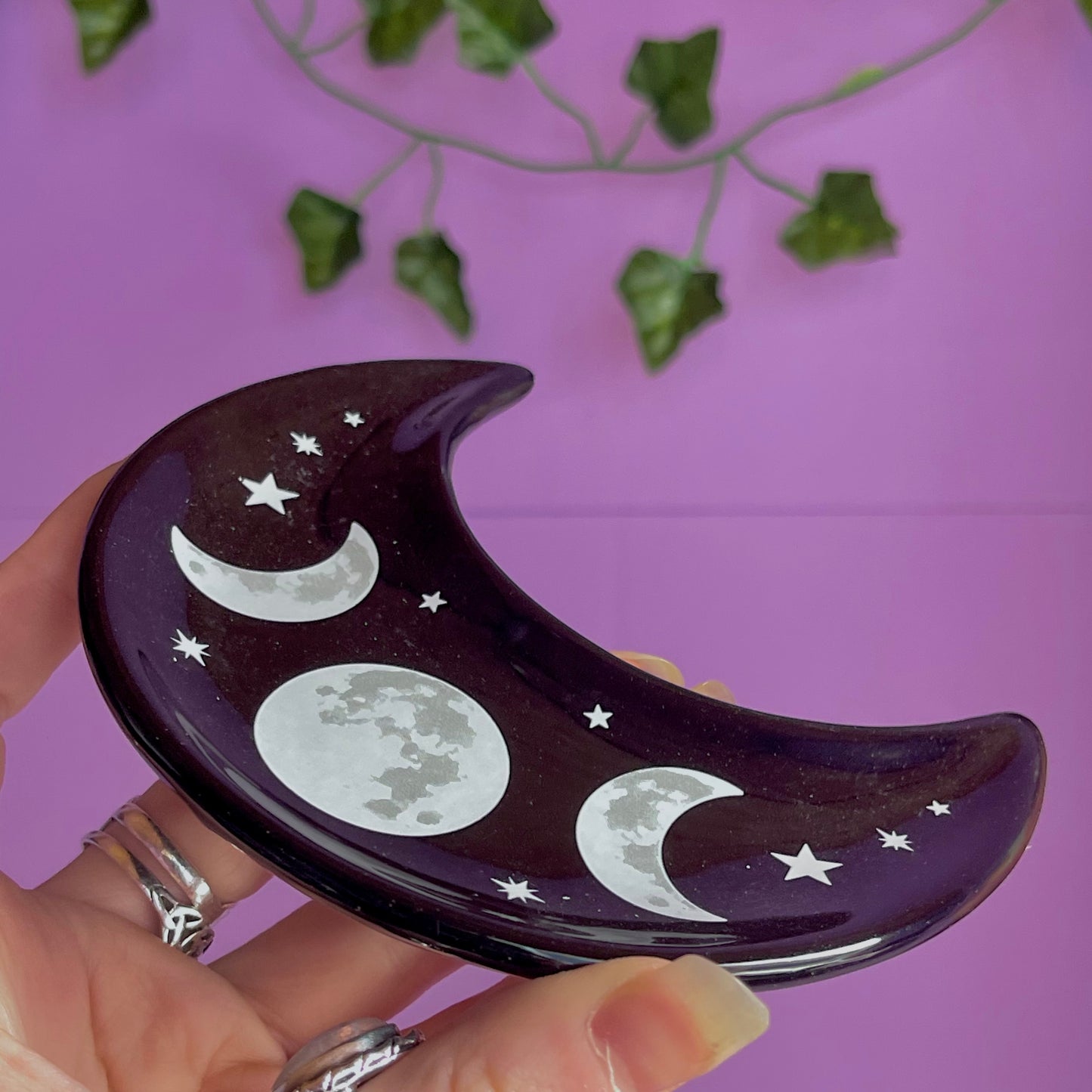 crescent moon trinket dish