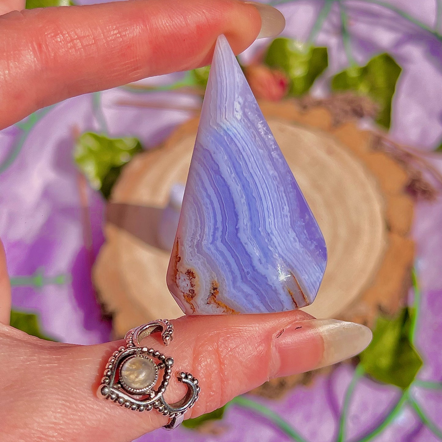 blue lace agate water drop ~ intuitively chosen