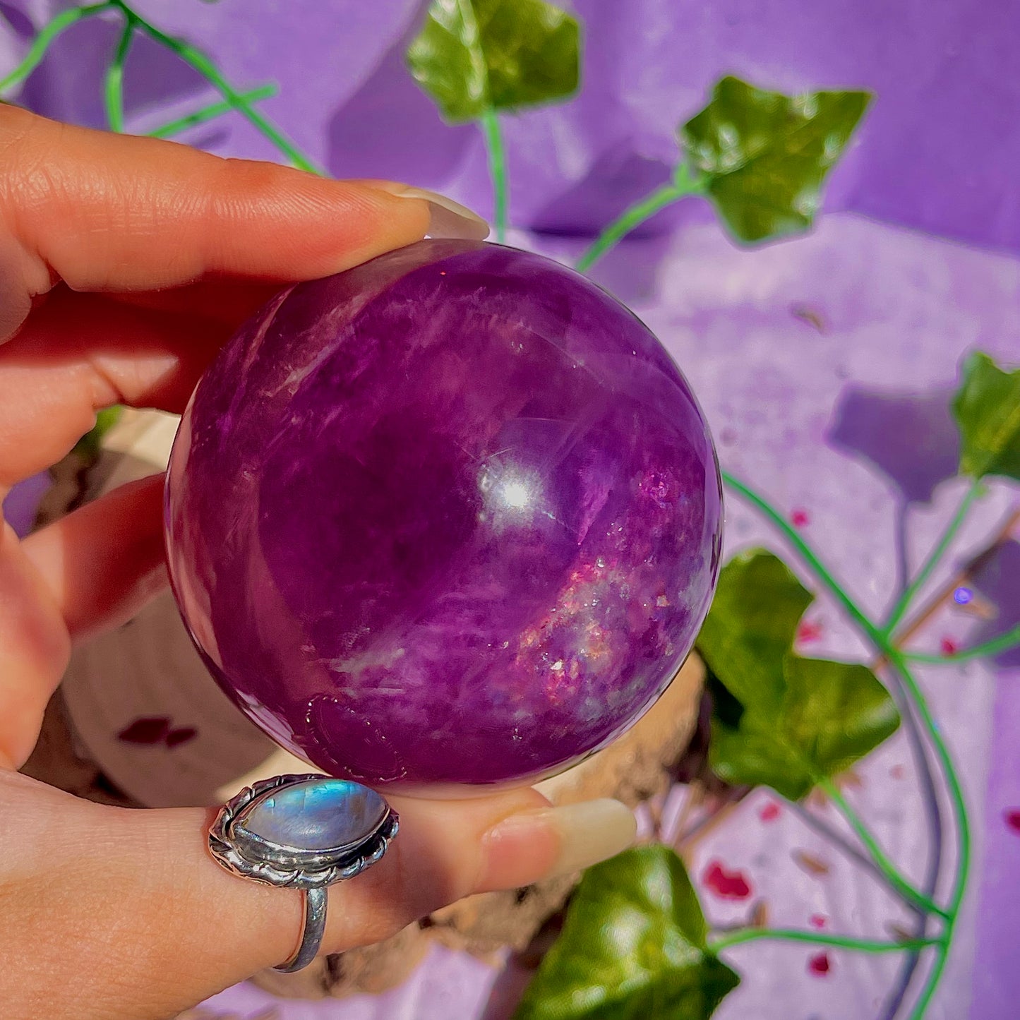 rainbow fluorite sphere A