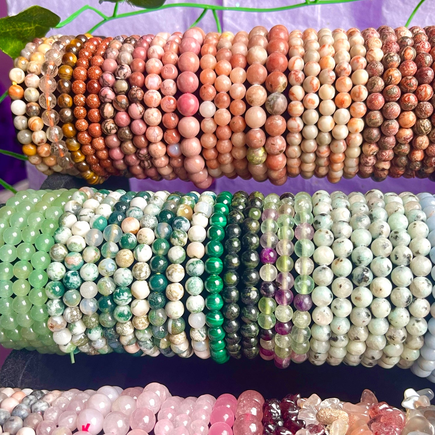 crystal bracelets (beaded & chip)