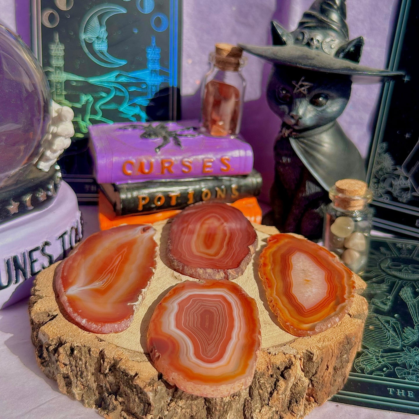 red agate slice ~ intuitively chosen