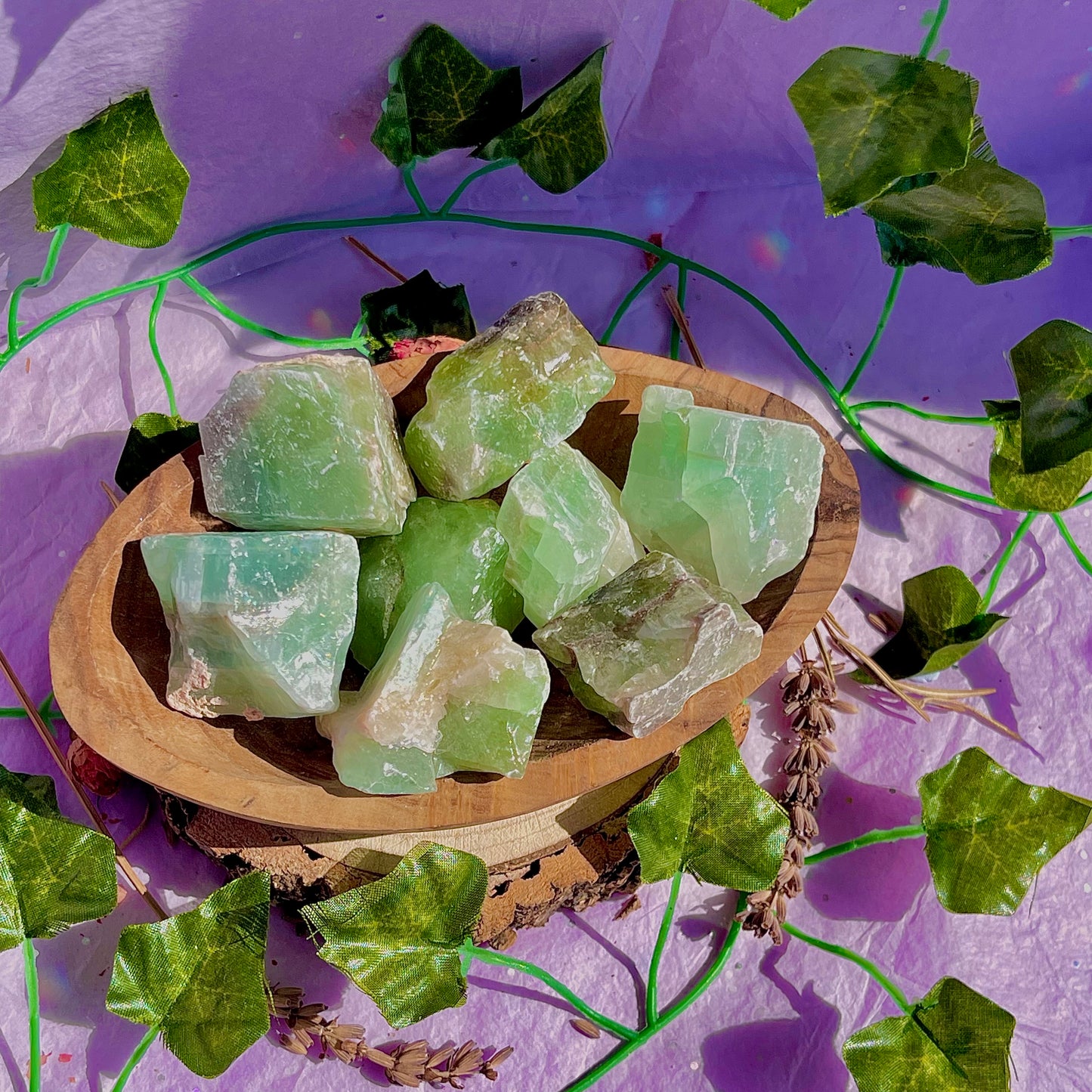 raw/rough green calcite