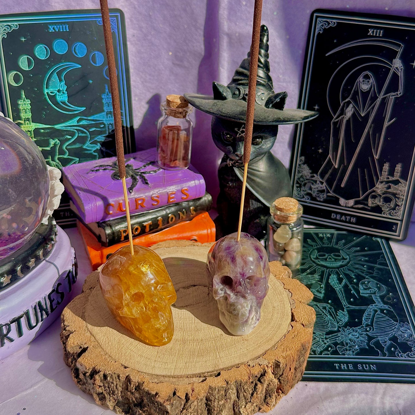 skull carving incense holders ~ choose your own