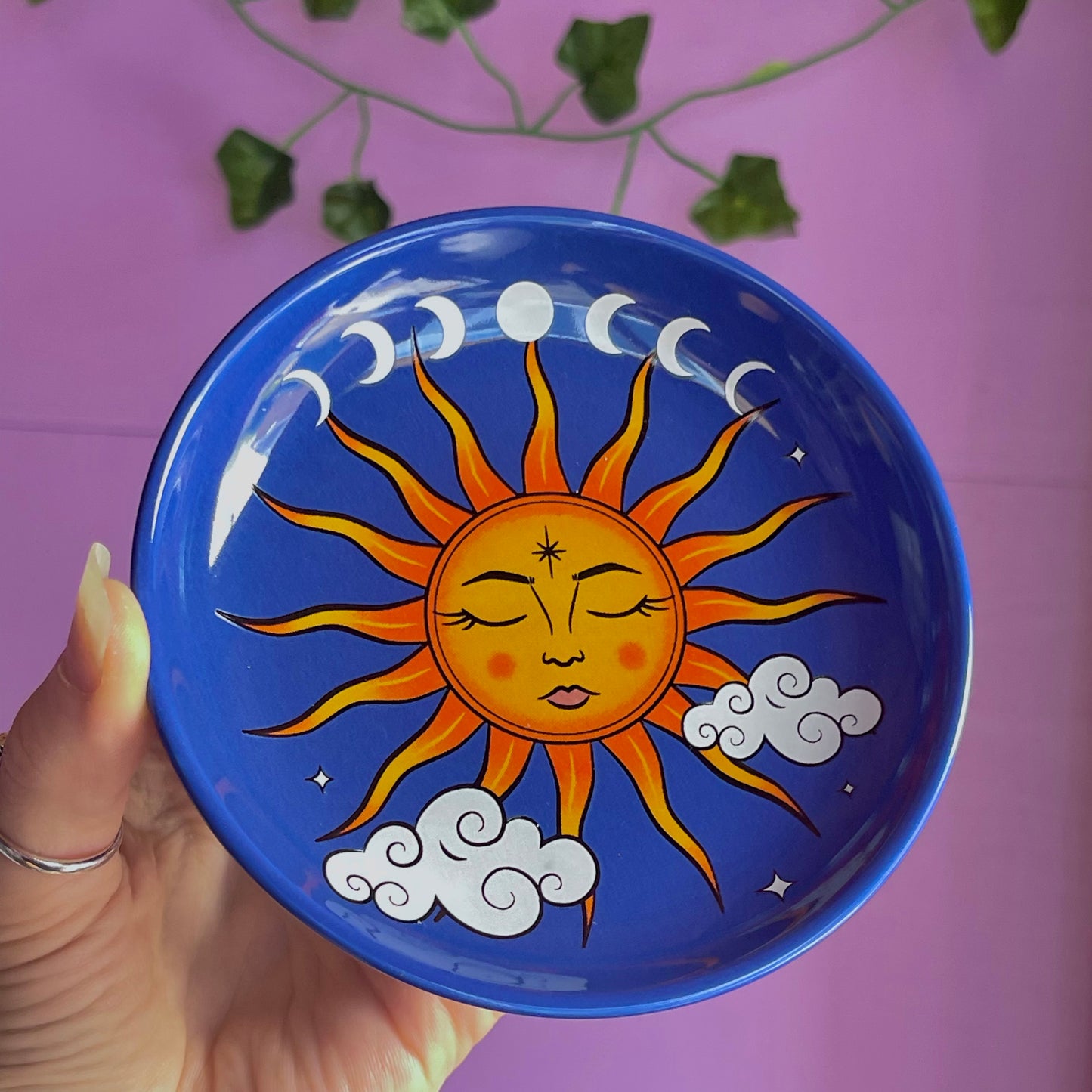 sun & moon celestial stacking trinket dish