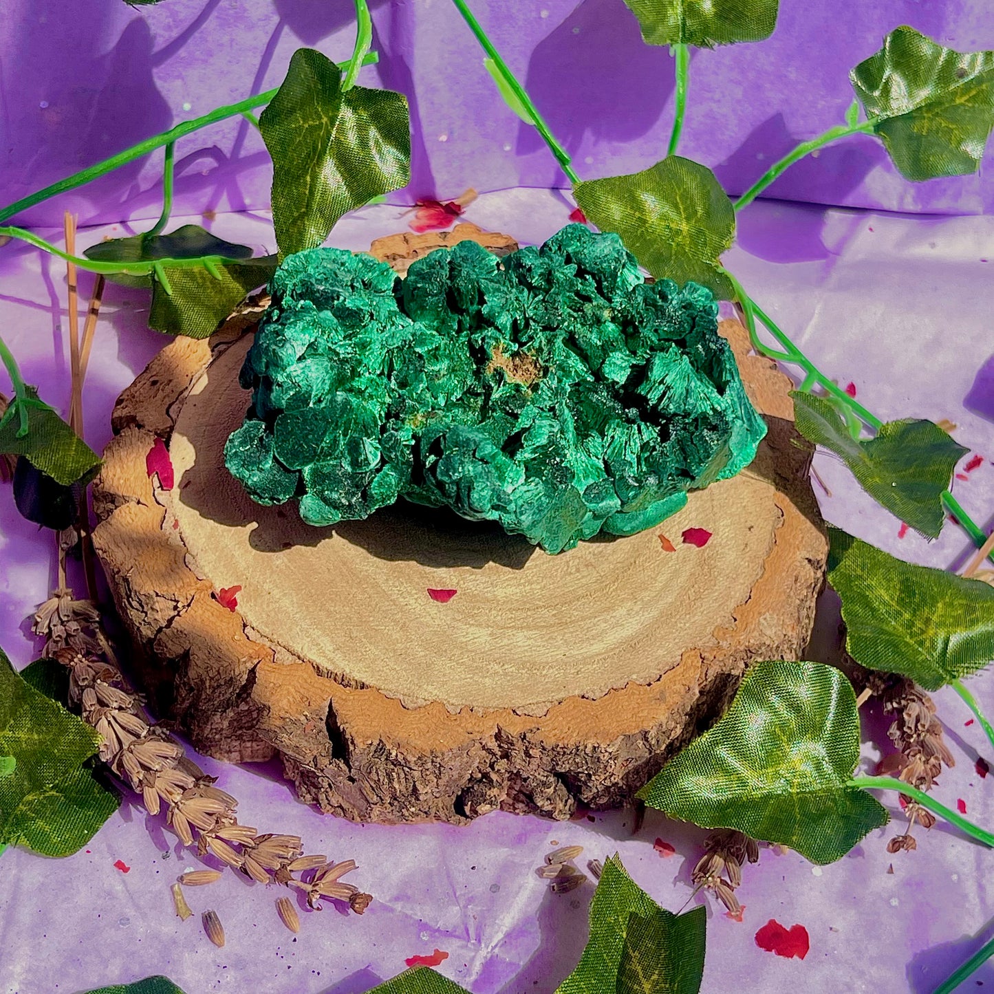 fibrous malachite specimen A (3-4inch)