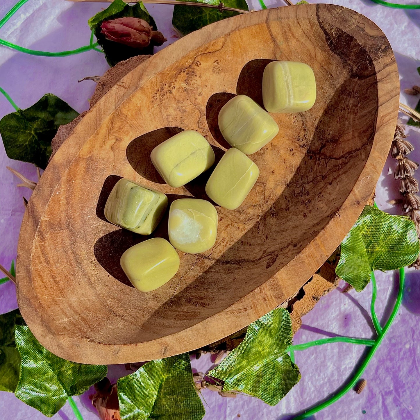 olive jade serpentine tumbles