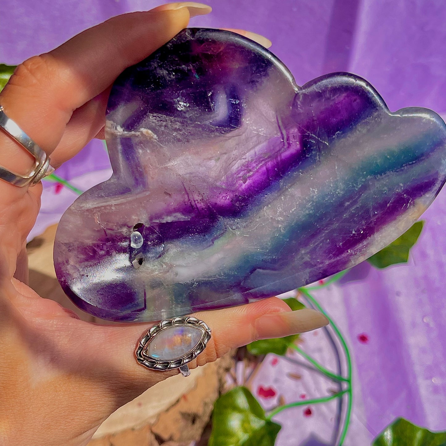 rainbow fluorite cloud bowl B