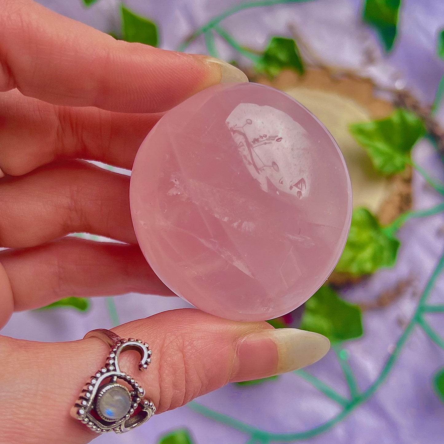 rose quartz palm stone - choose your own