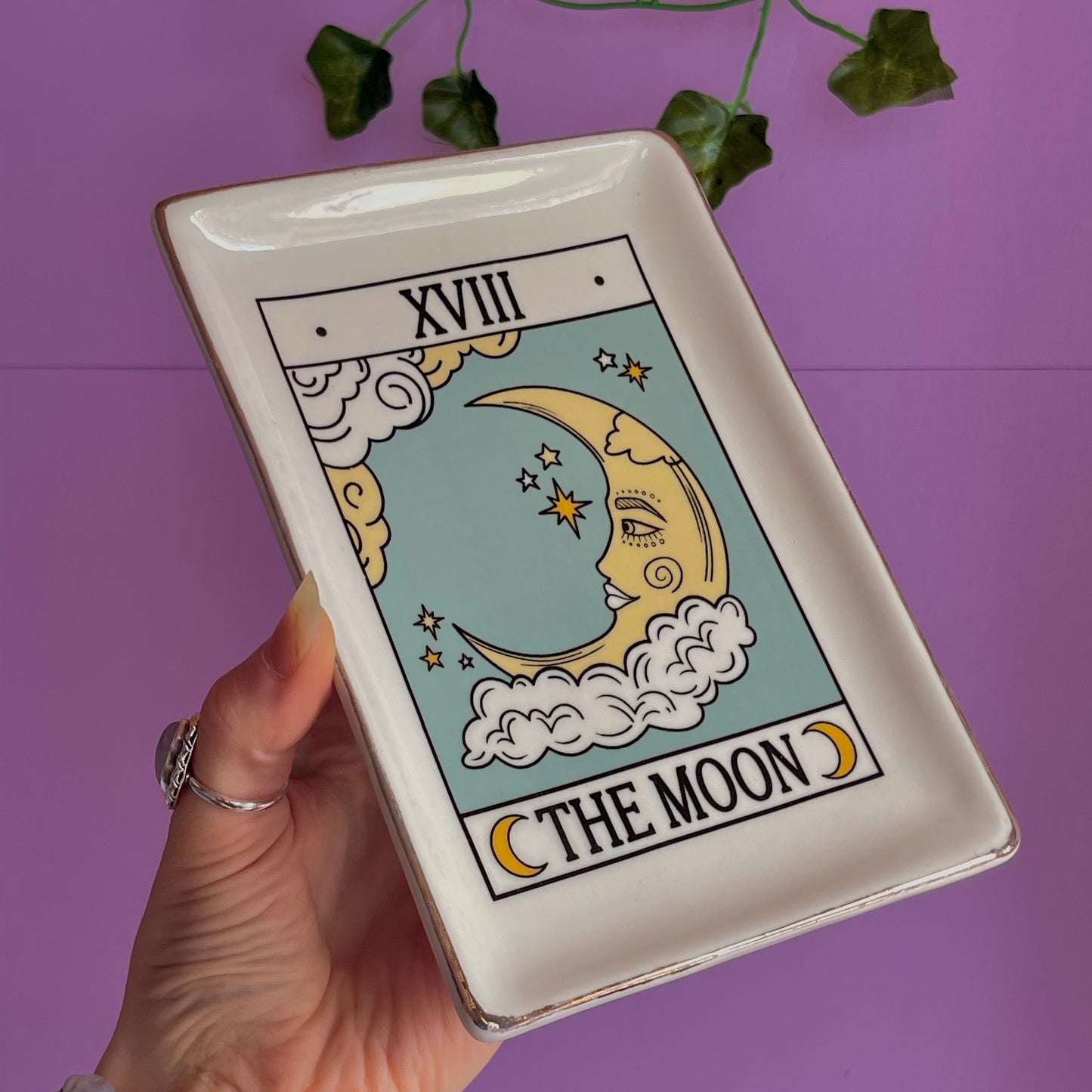 the moon tarot trinket dish