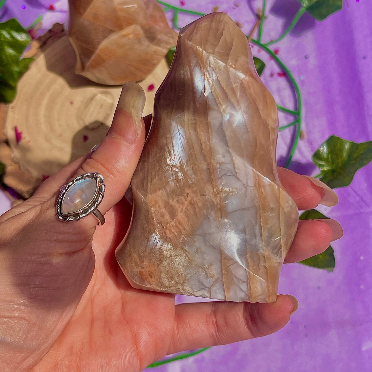 moonstone flame carving ~ intuitively chosen